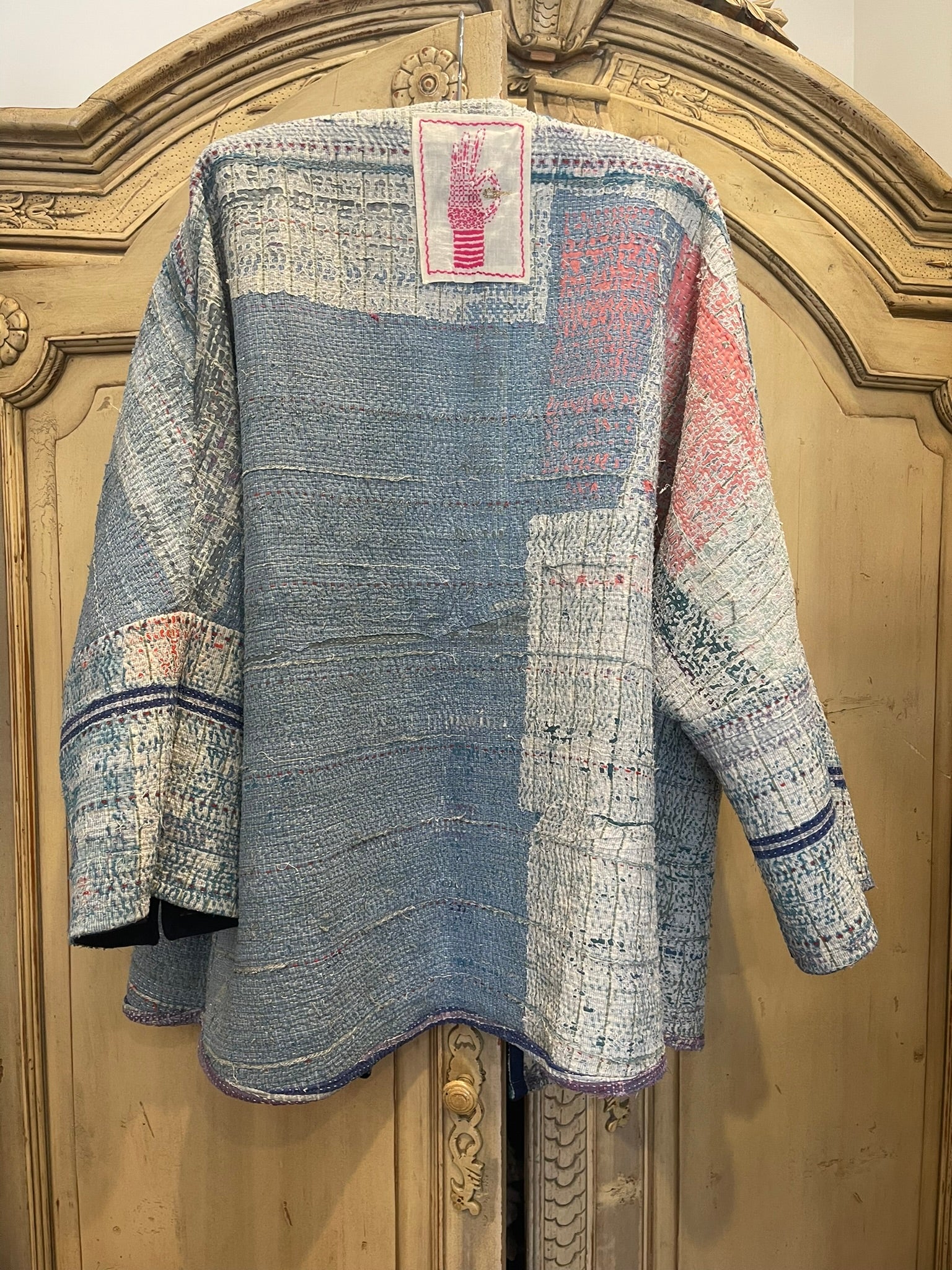 Reversible Vintage Kantha Jacket - SHORELINE