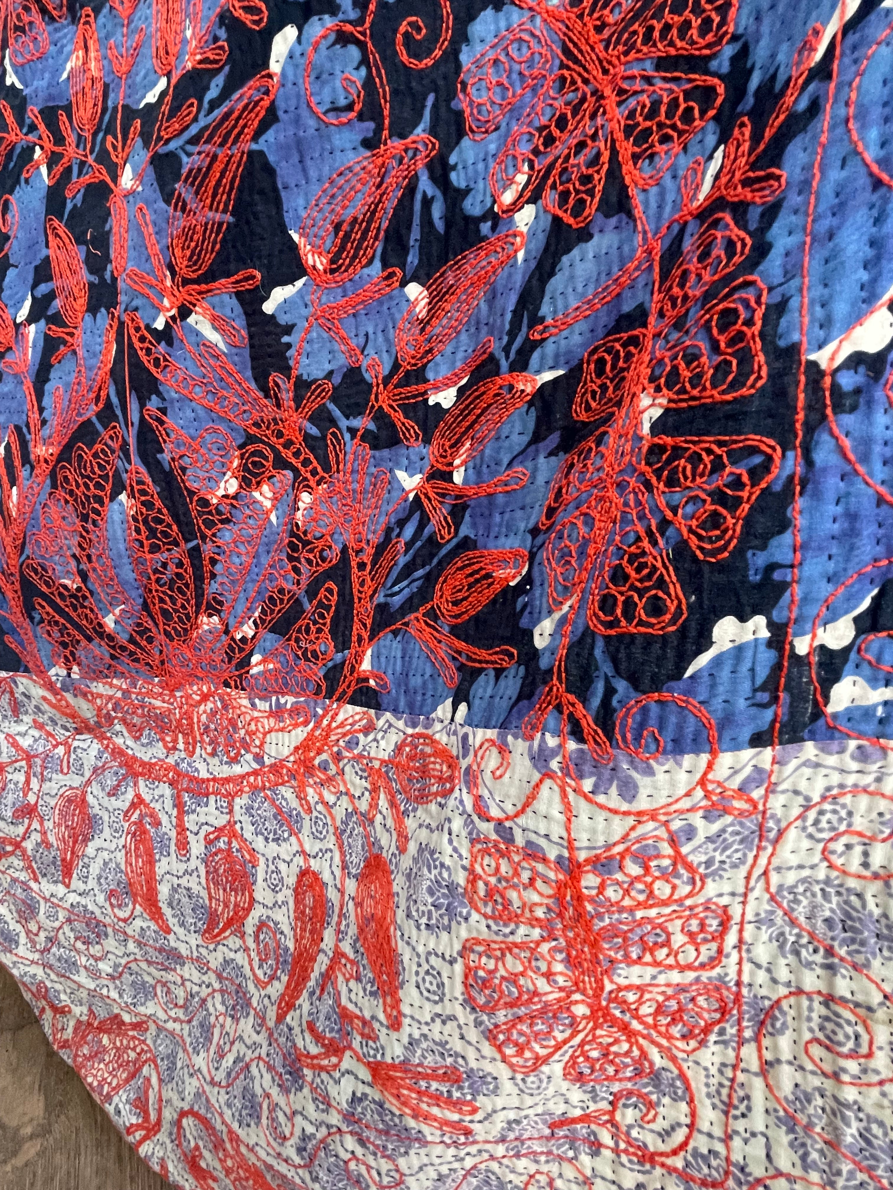 Suzani Vintage Kantha - OUTRAGEOUS ORANGE