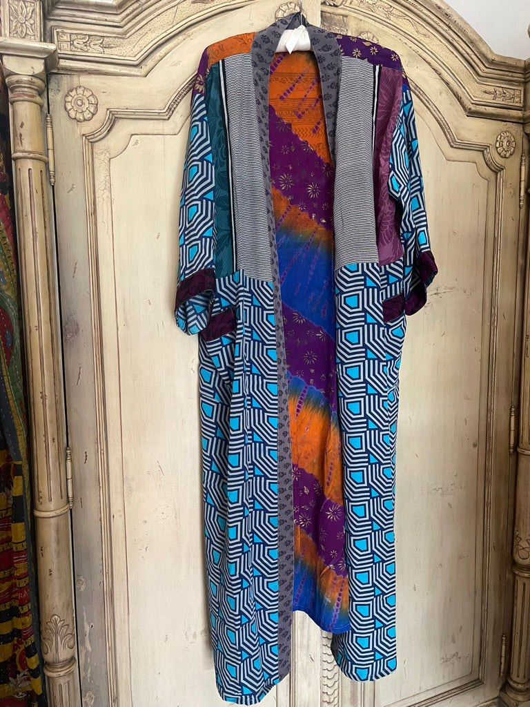 SILK SARI JACKET - Aztec Party