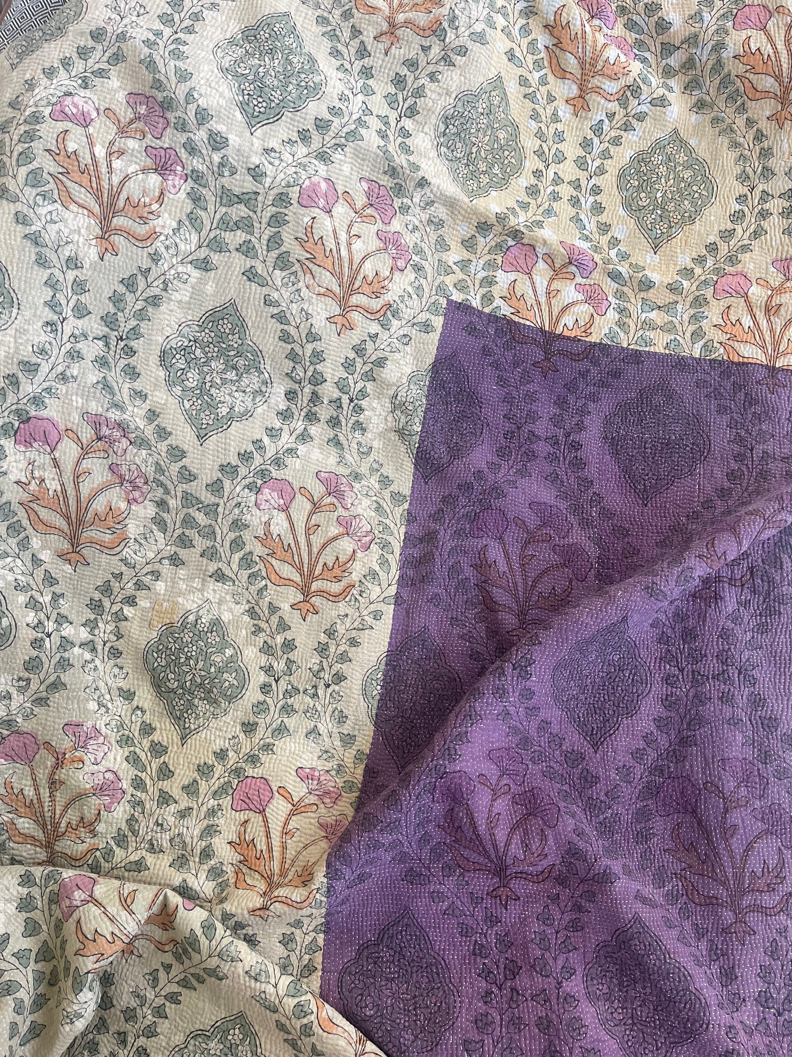 VINTAGE KANTHA - Purple Patch