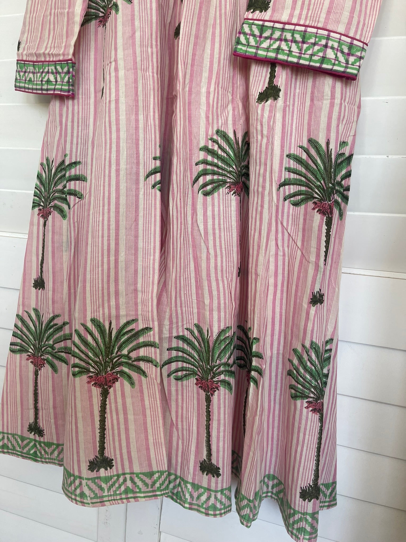 MOROCCAN BEACH KAFTAN - Green Palm