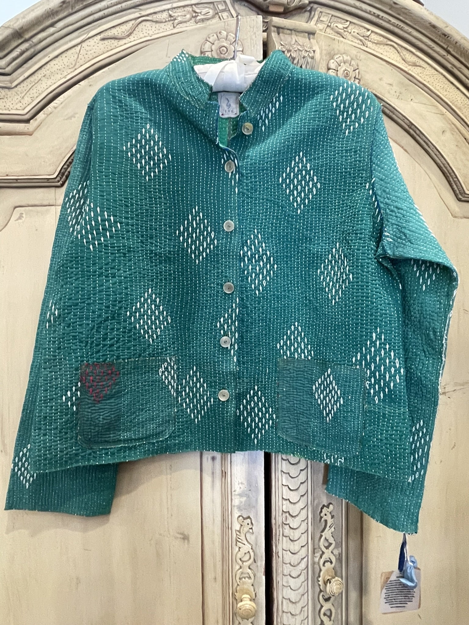 Kantha Jacket - EMERALD DIAMONDS