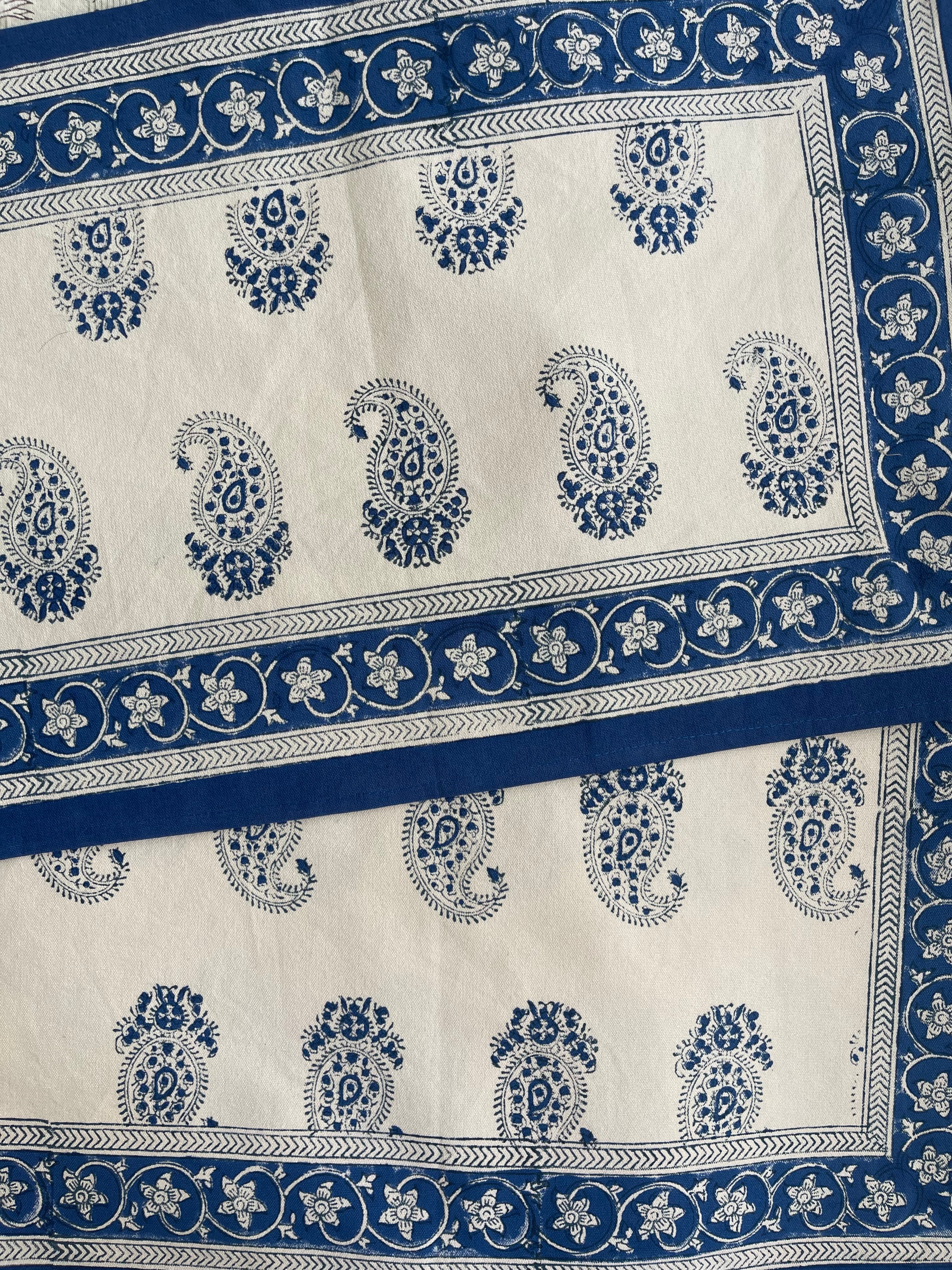 TABLE MAT - Blue Paisley 2