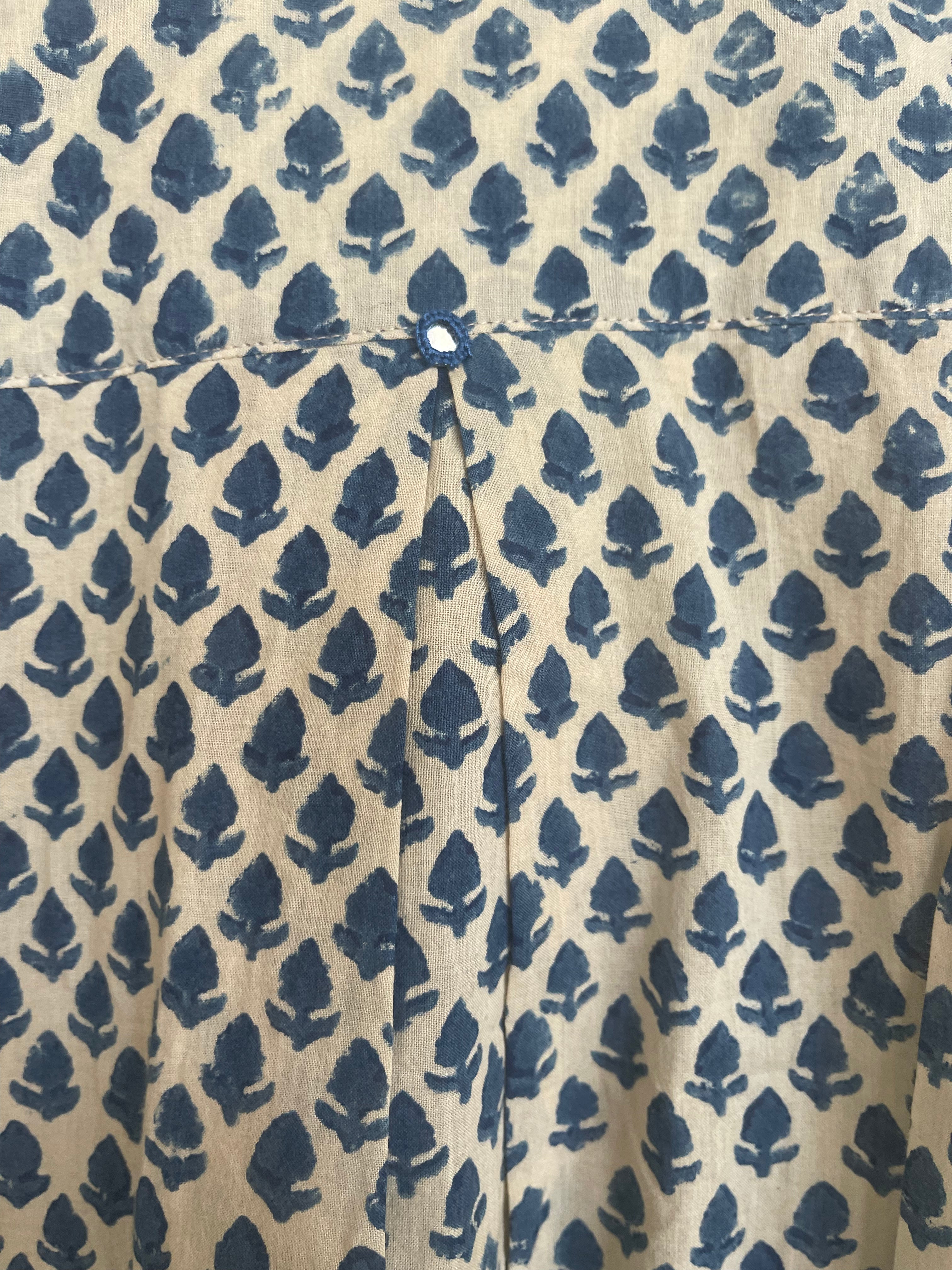 MIRROR SHIRT - Indigo and Ivory