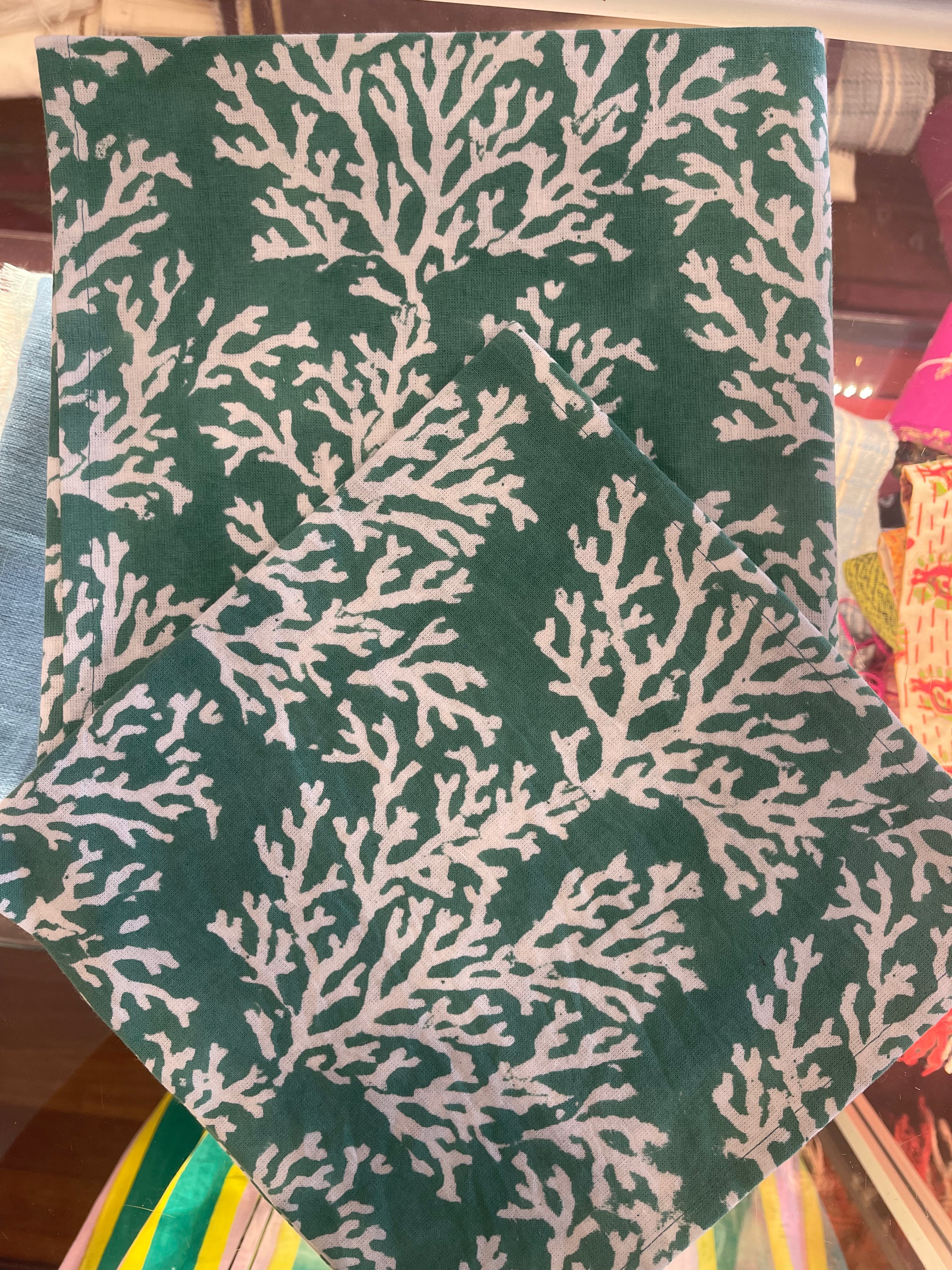 Napkins Coral - Sea Green