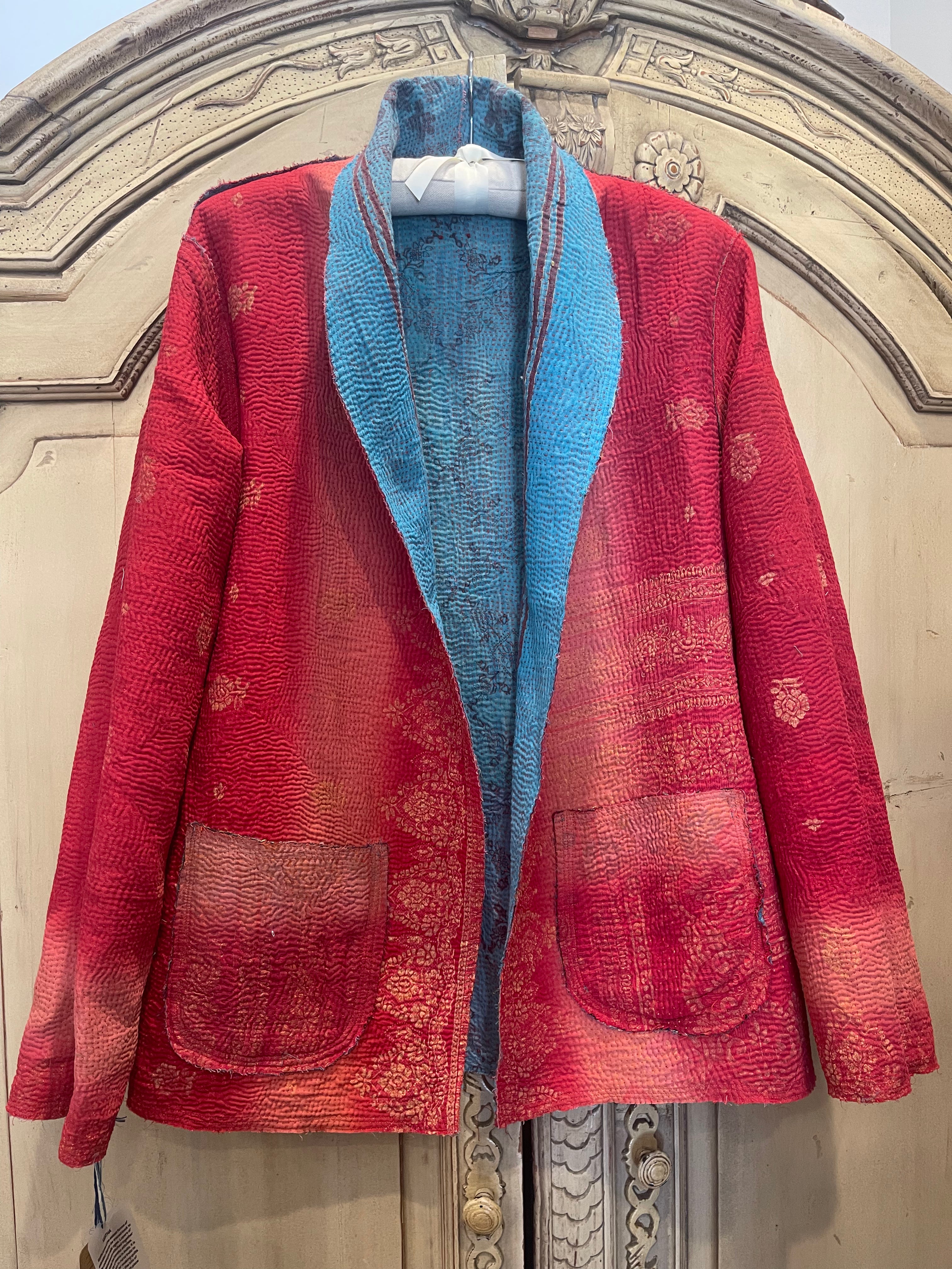 DVE Vintage Kantha Coat - TROPICAL LAGOON