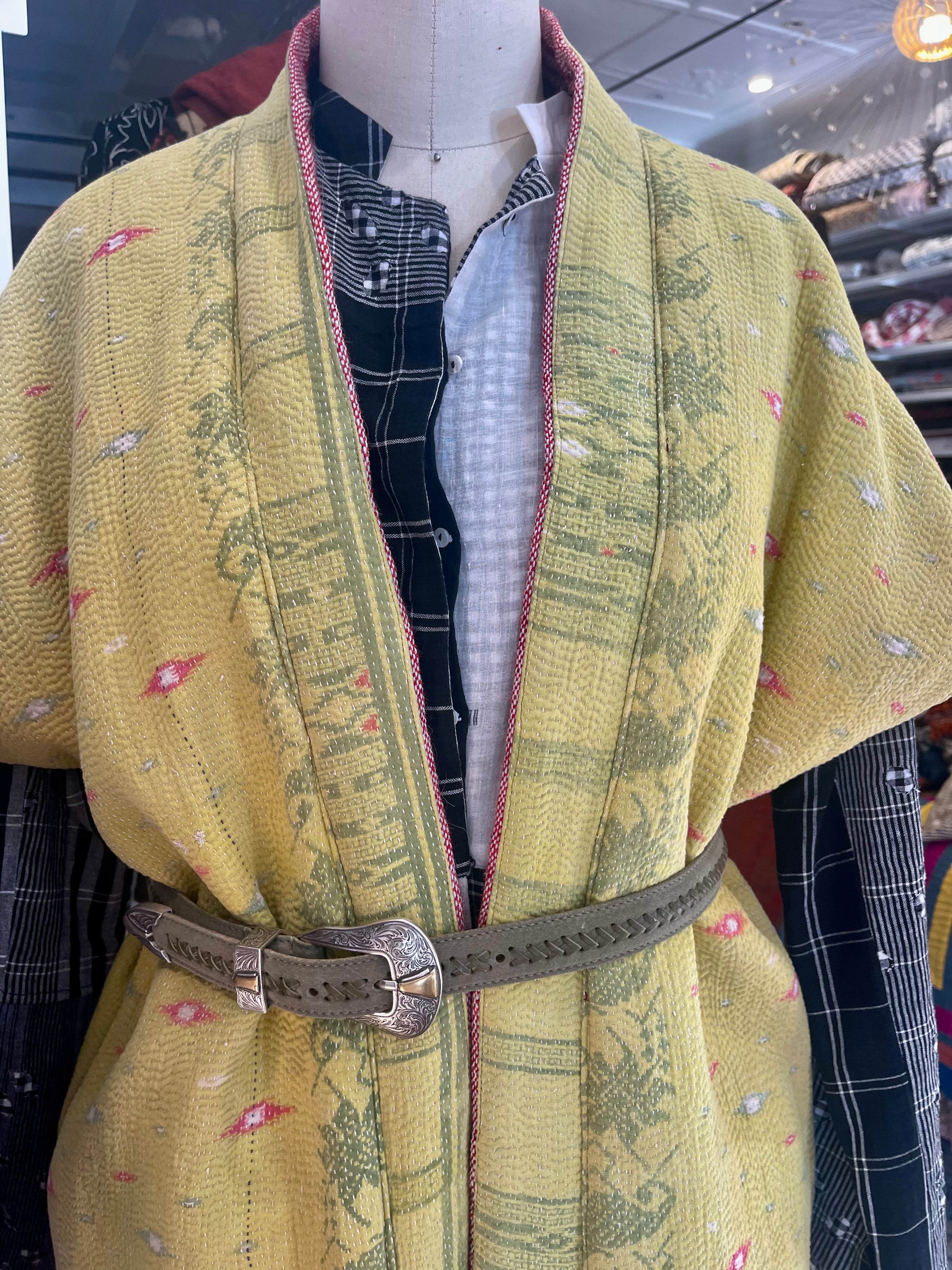 Desi Wool Jacket - Crimson Ikat