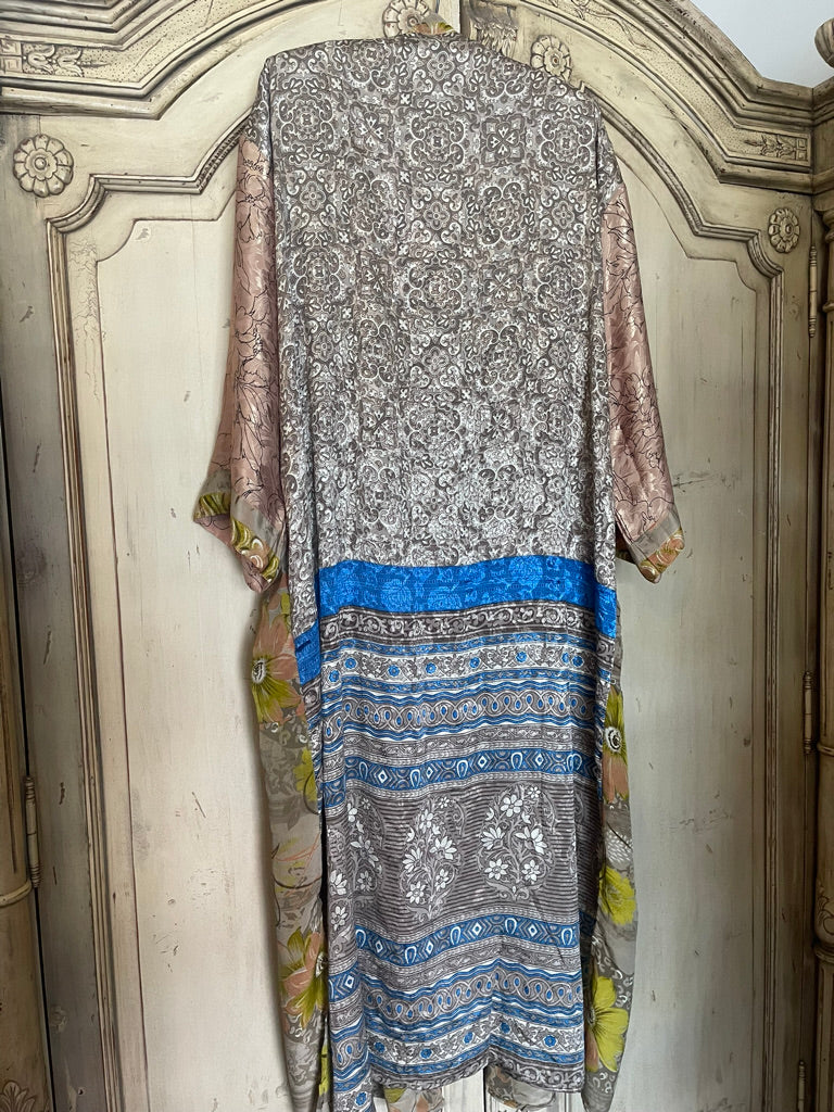SILK SARI JACKET - A Touch of Blue