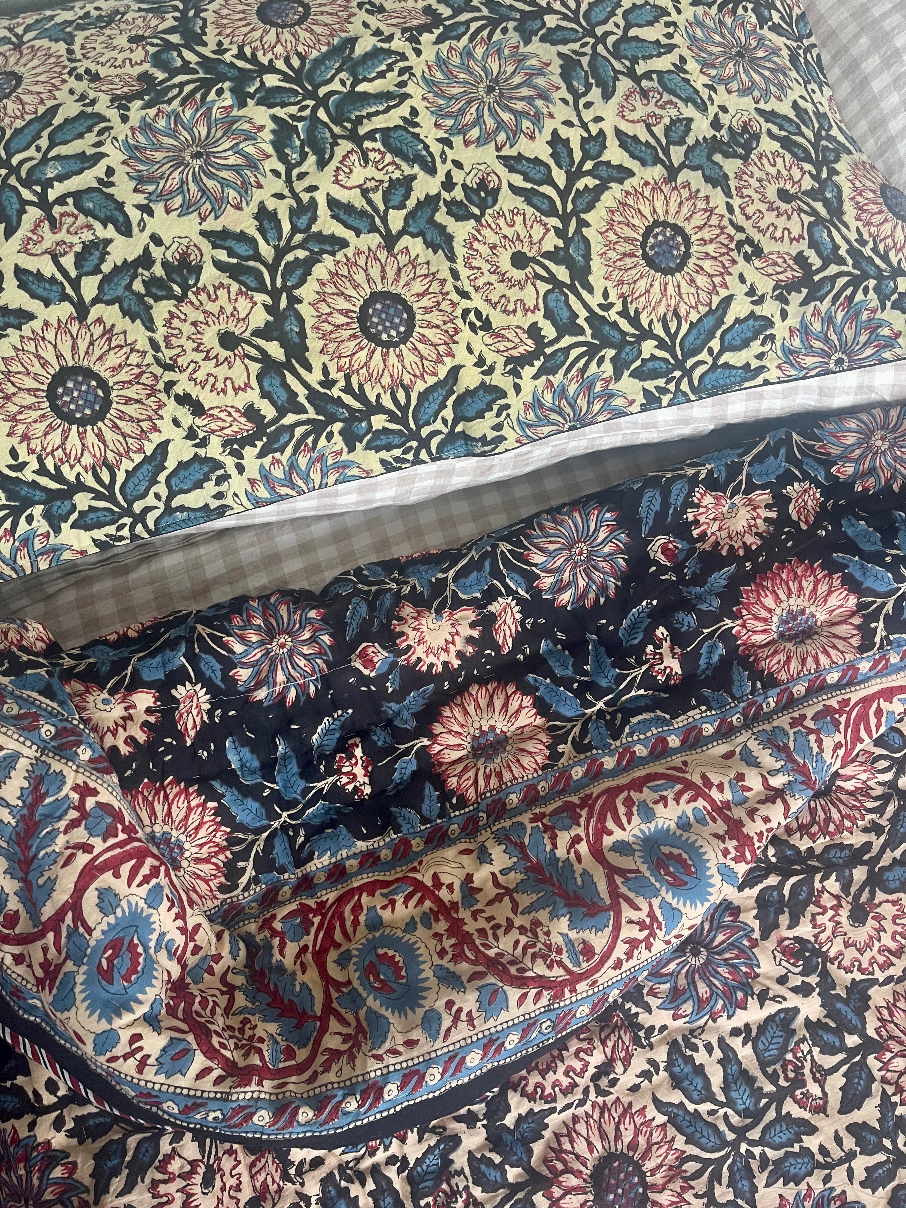 Jaipuri Cotton Quilt - MIDNIGHT