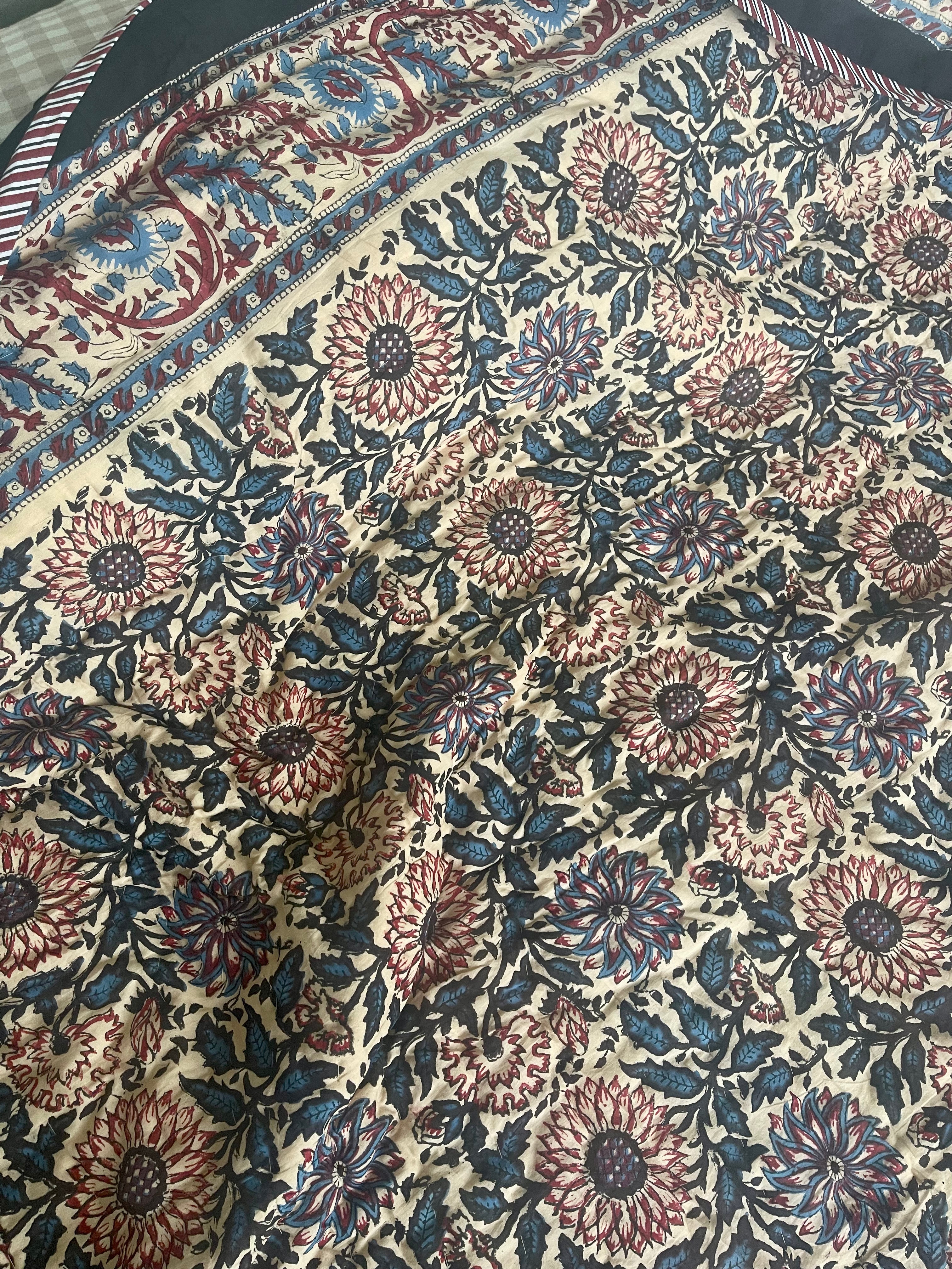 Jaipuri Cotton Quilt - MIDNIGHT