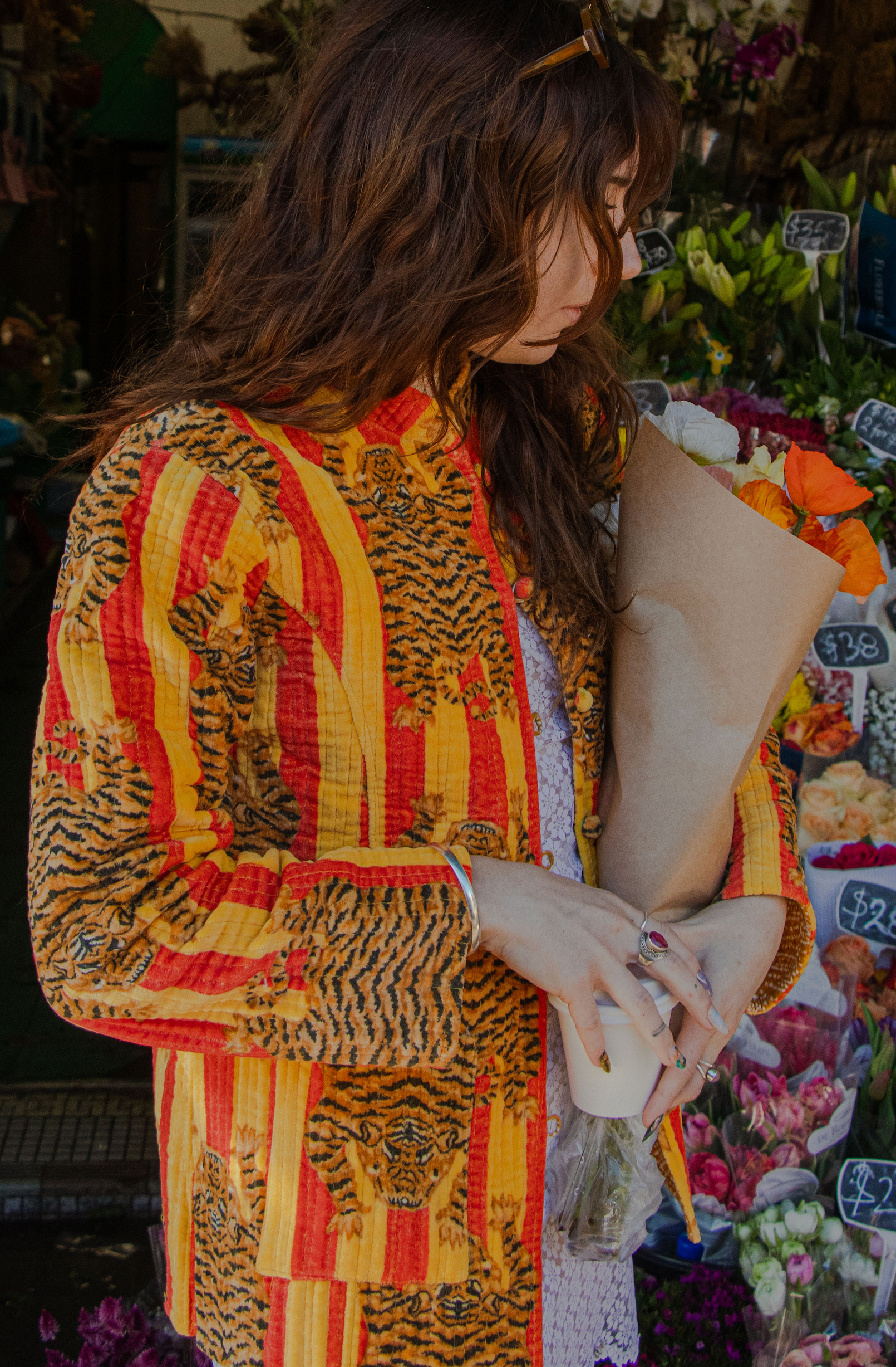 Velvet Stripe Jacket - Climbing Tiger Saffron