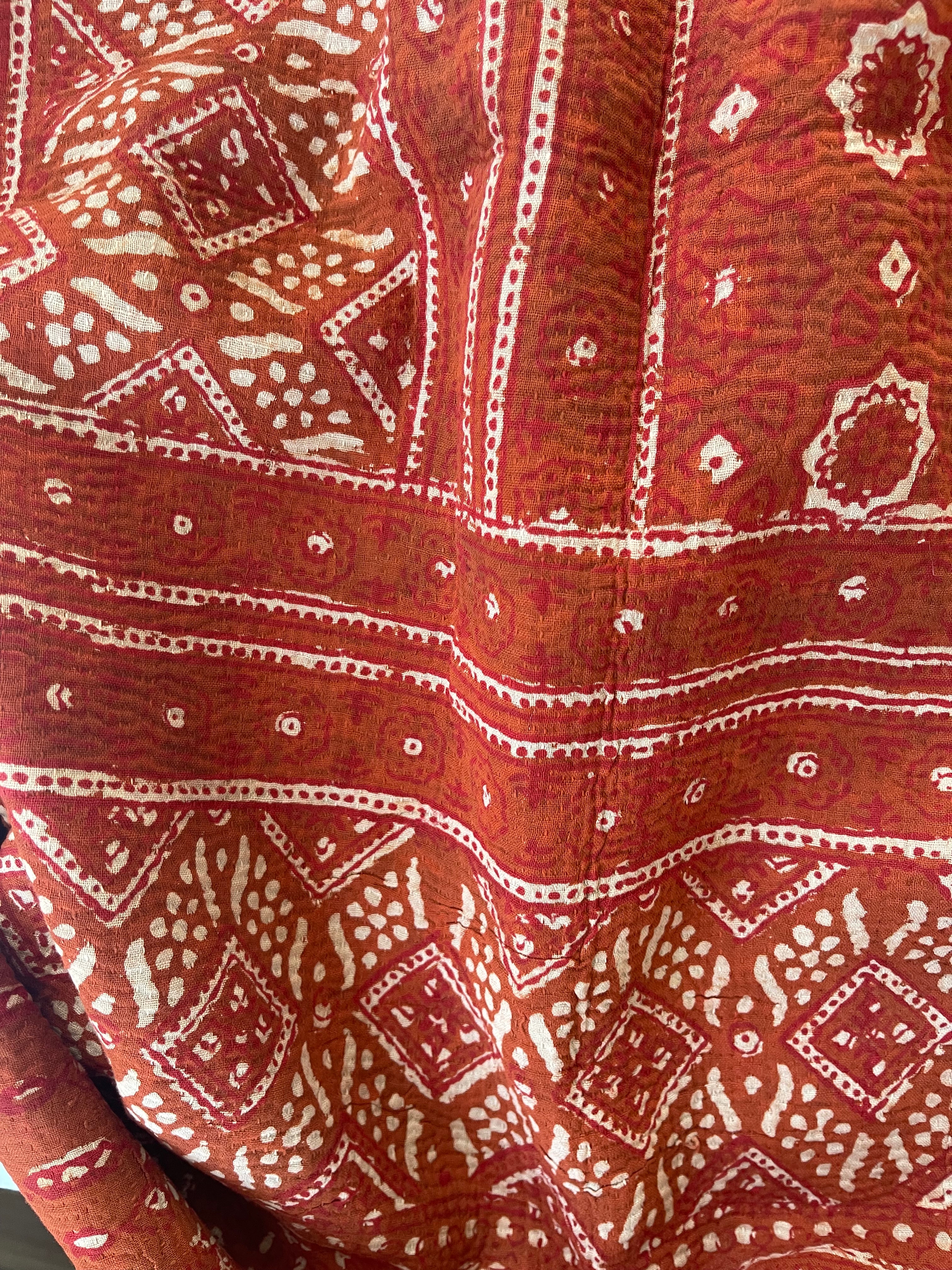 VINTAGE AJAKH KANTHA - Earthy Orchard