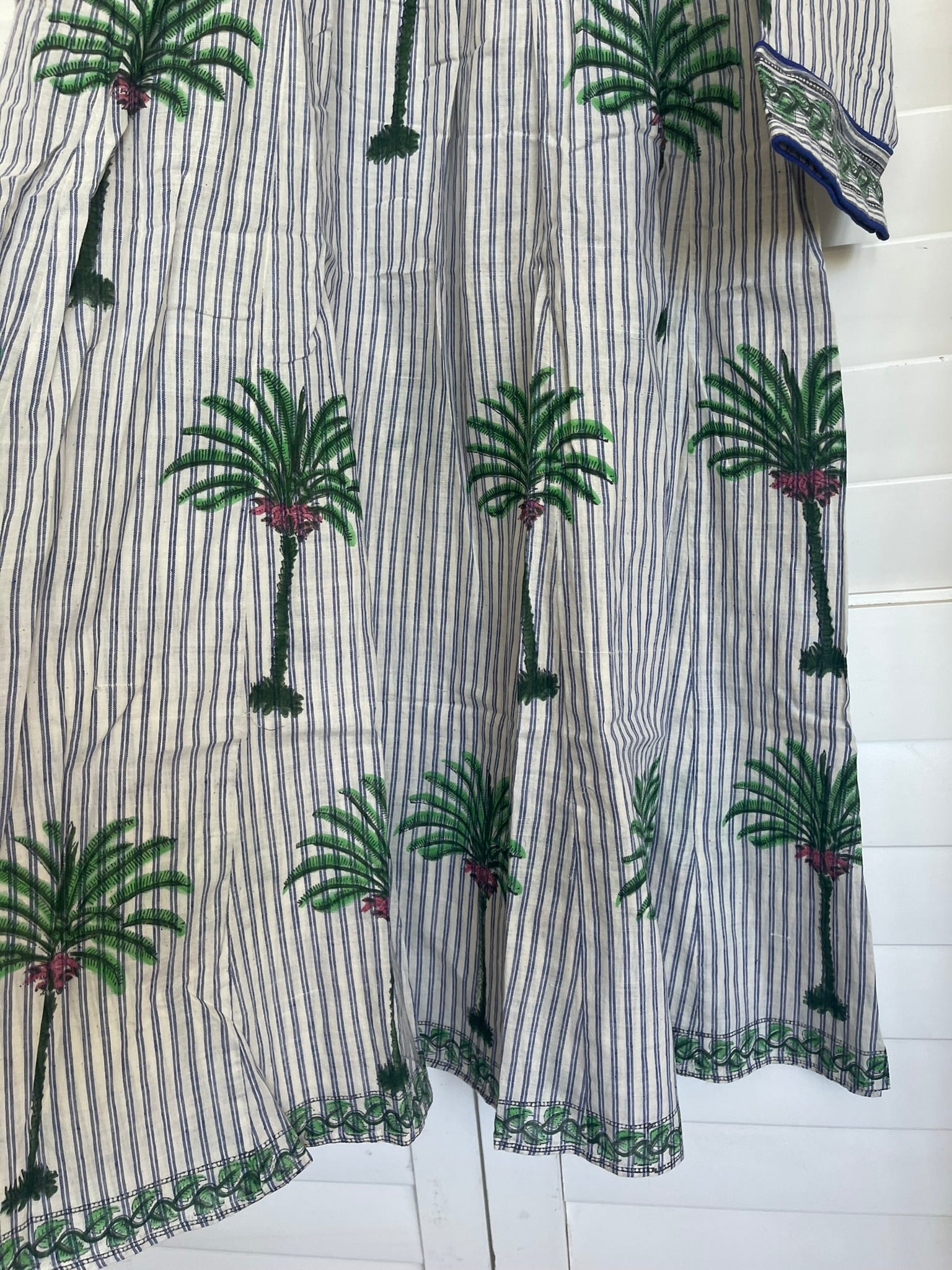 MOROCCAN BEACH KAFTAN - Blue Palm