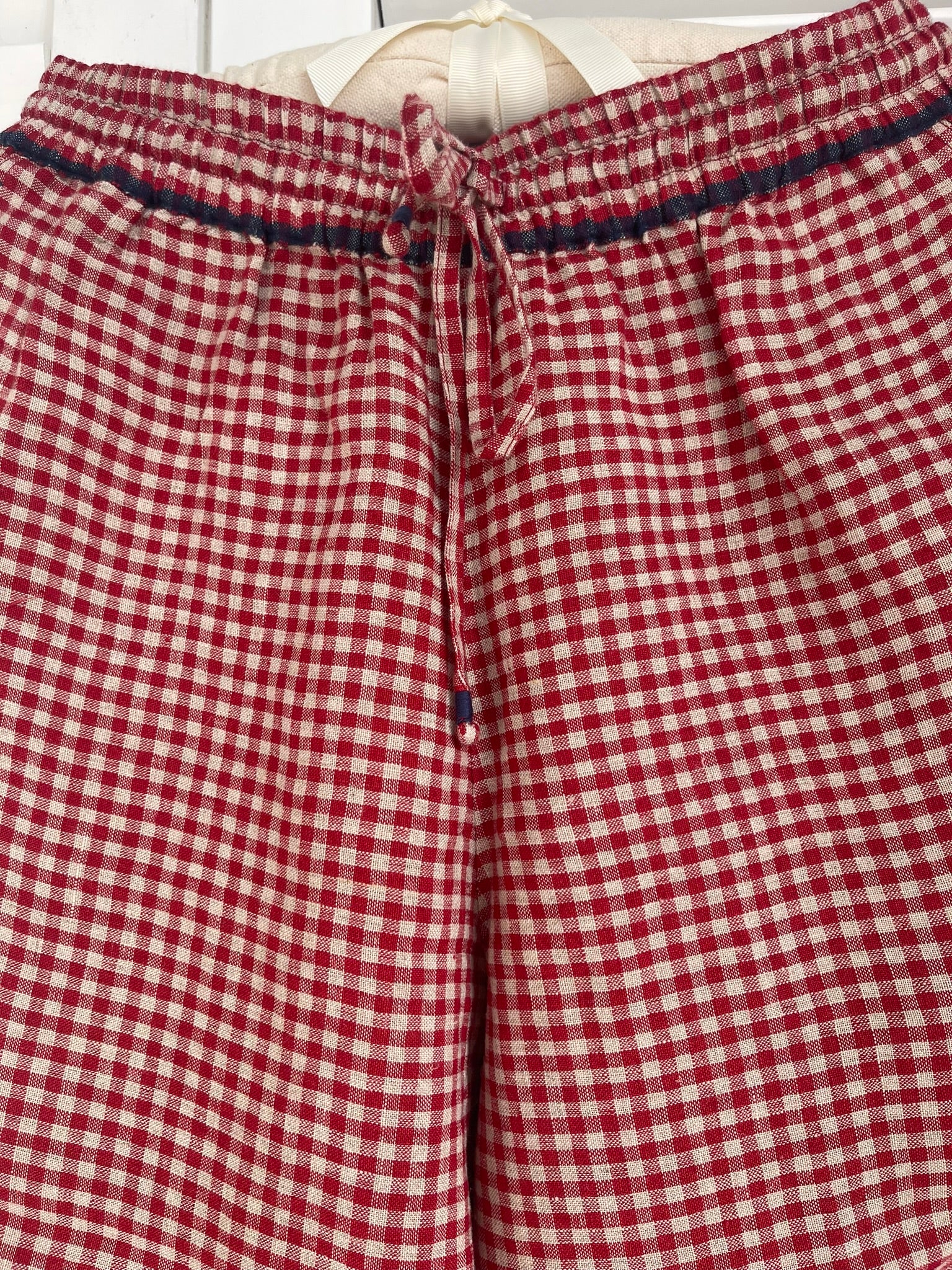 DITYAA Linen Pants (Long) - Crimson Check