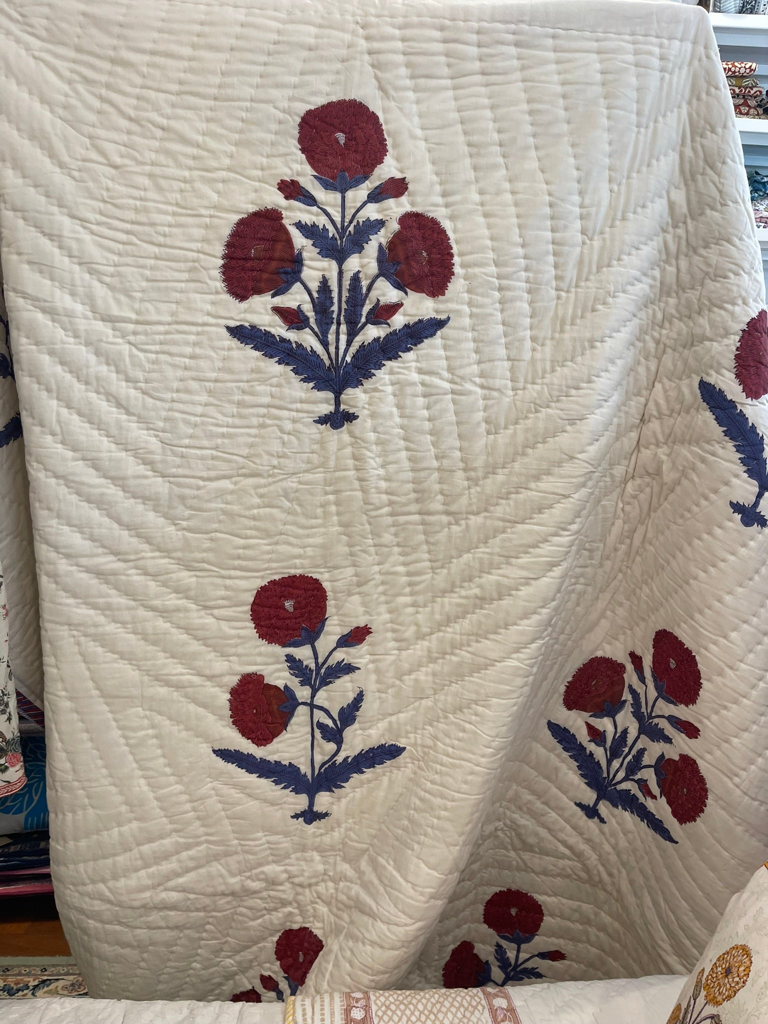Razai Sham Poppy Stripe in Coffee