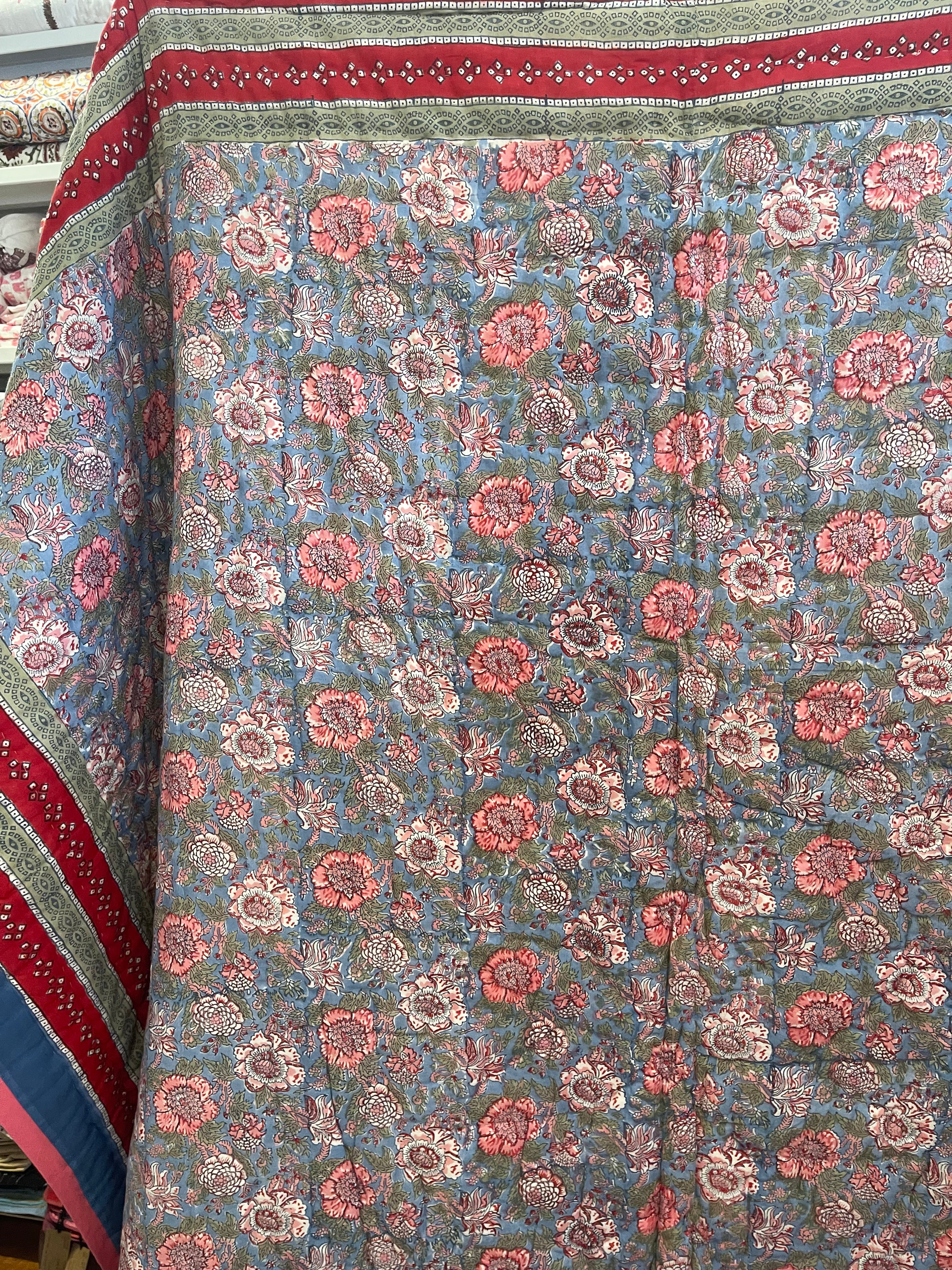 Jaipuri Cotton Quilt - Summer Garden