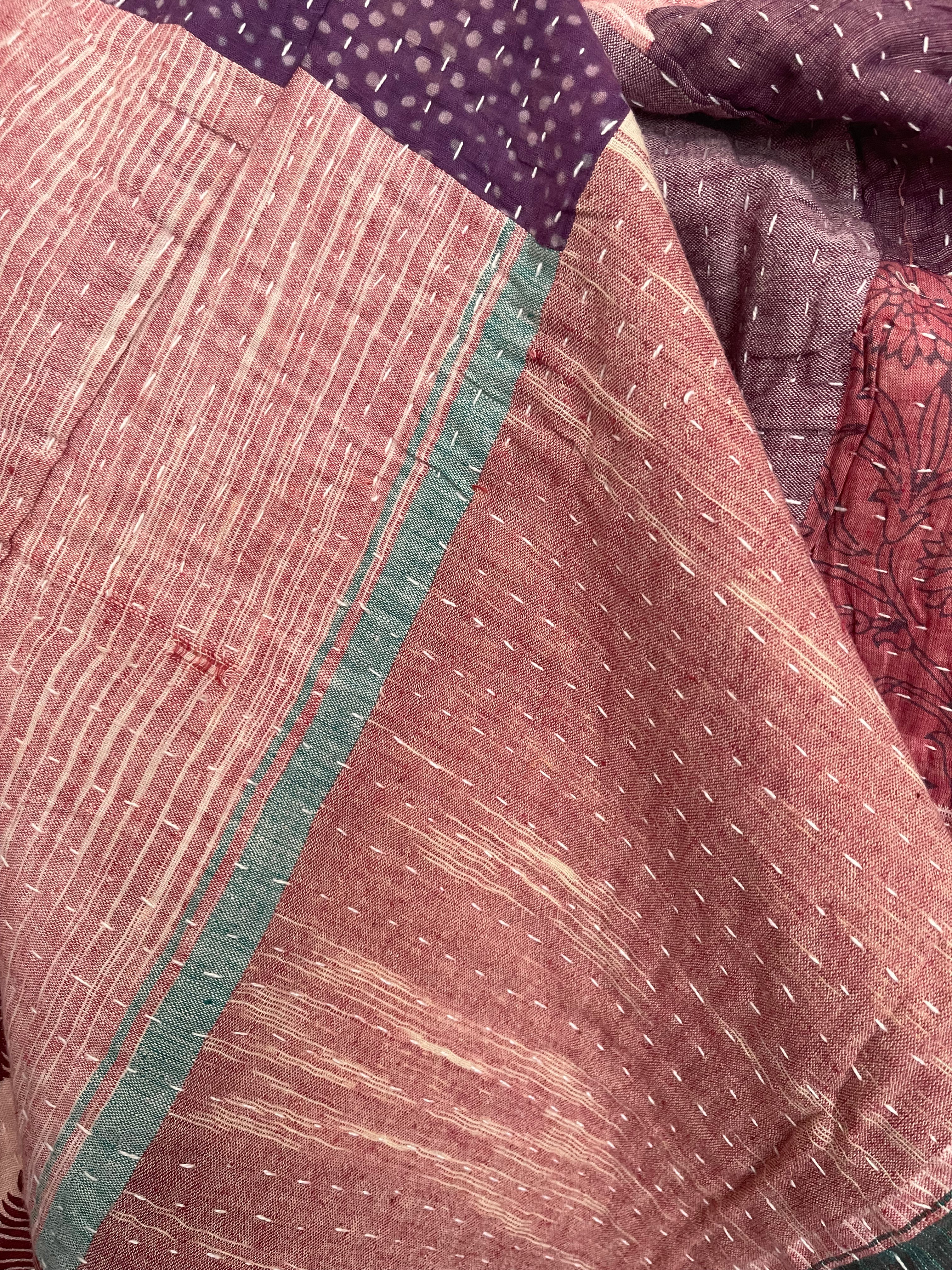 KHADI COTTON QUILT - Patchwork Floral