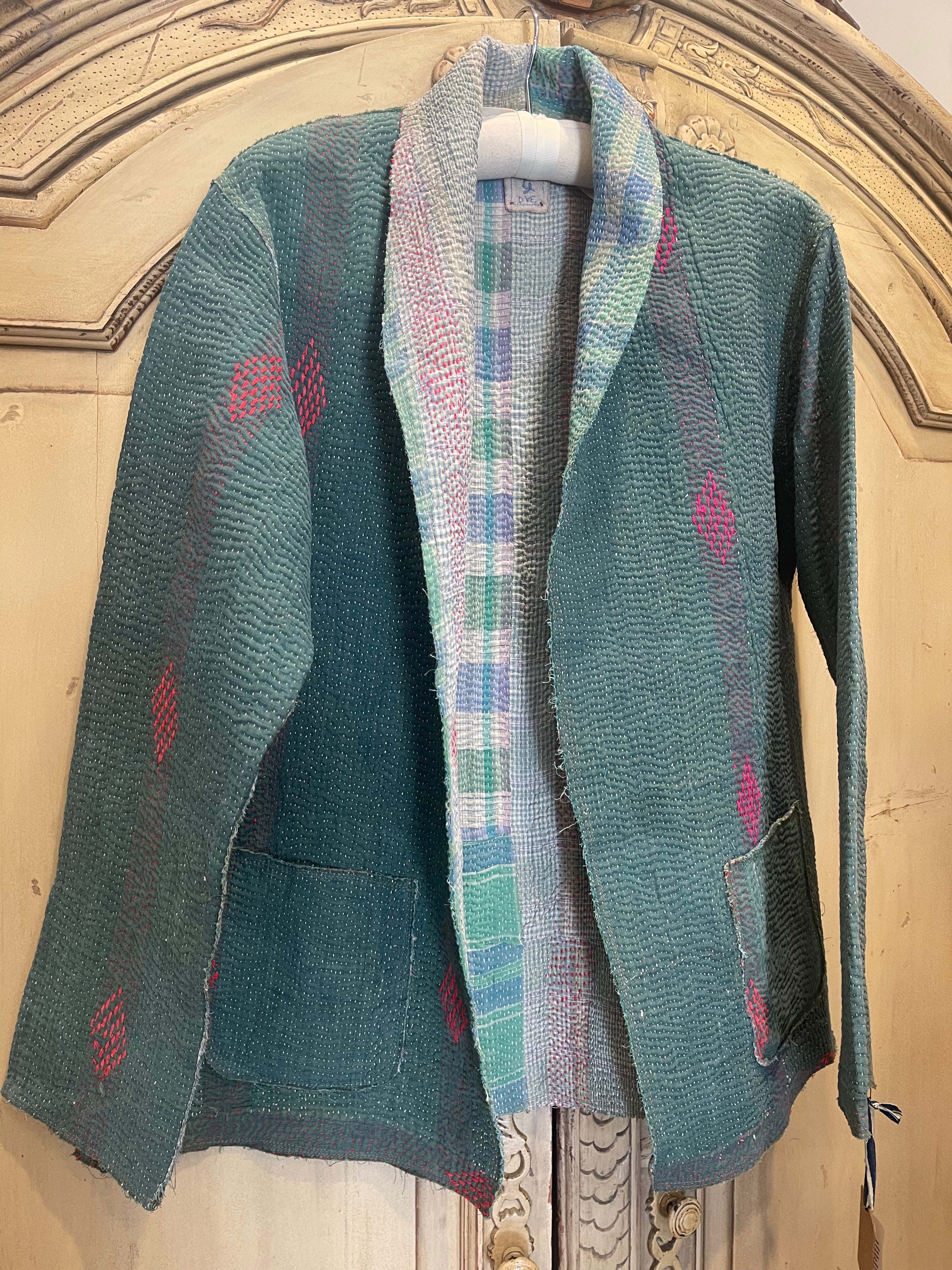 Vintage Kantha Coat - COASTAL