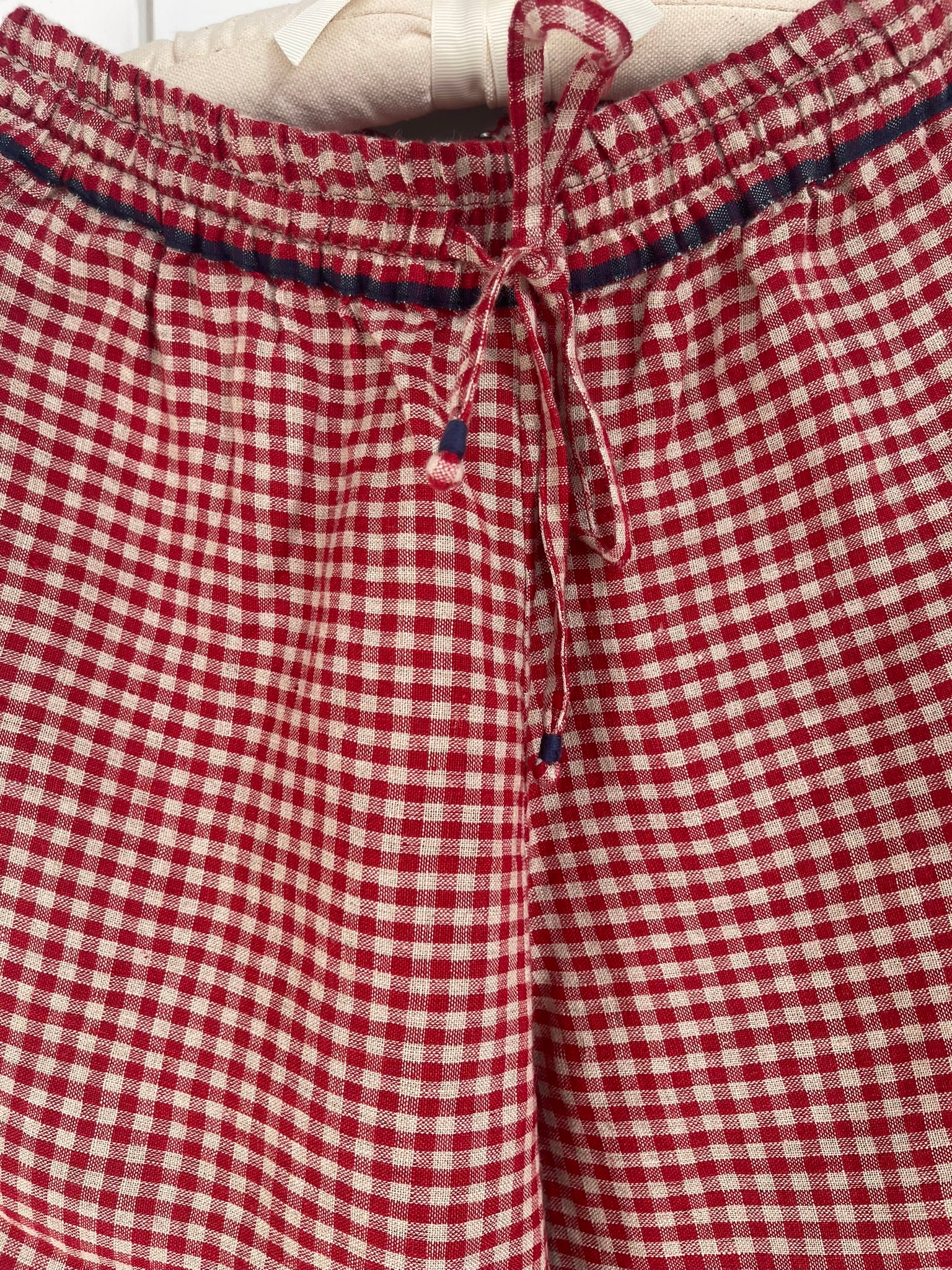 DITYAA Linen Pants - Crimson Check