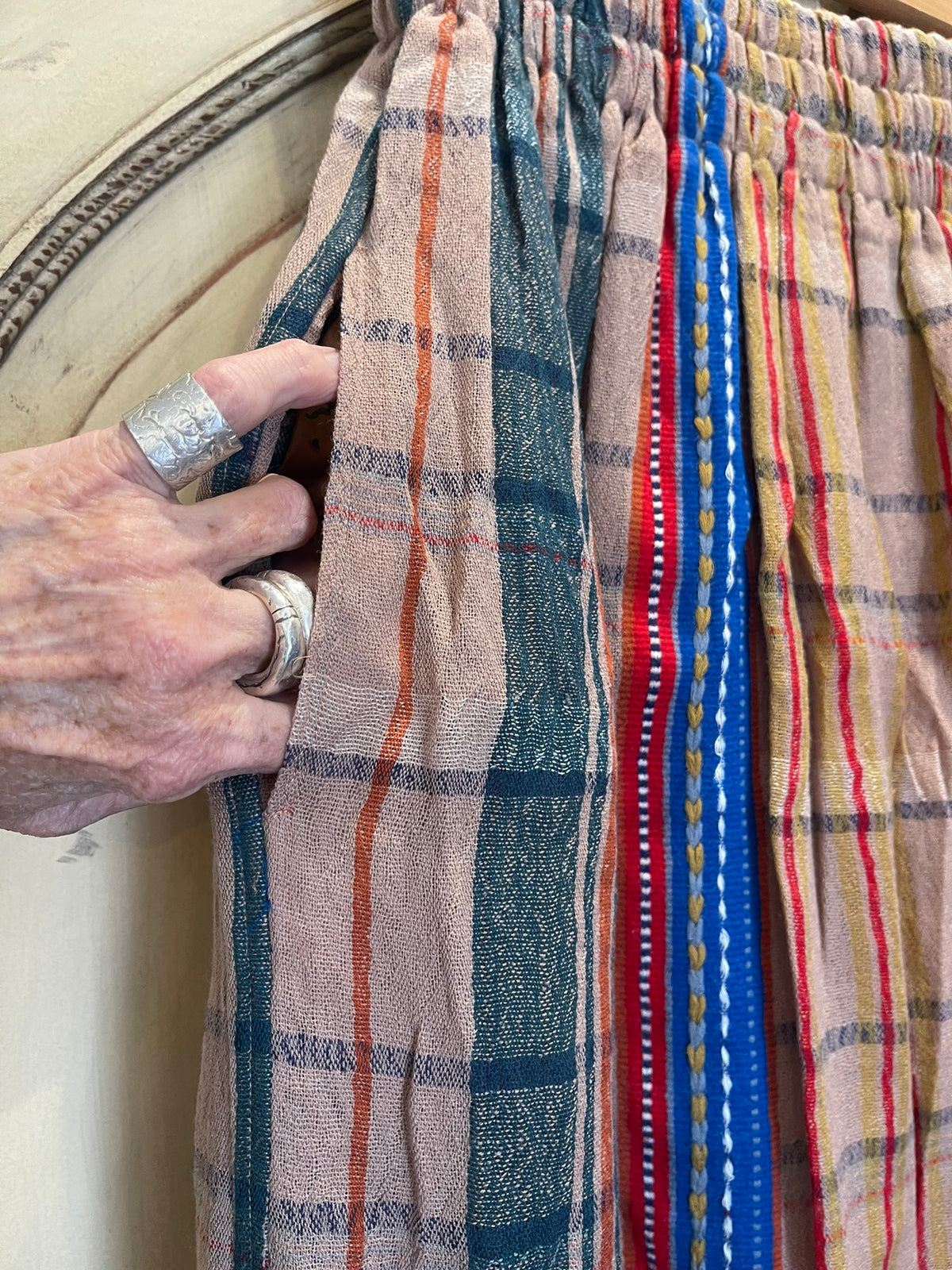 BHUJODI Wool Skirt - Check