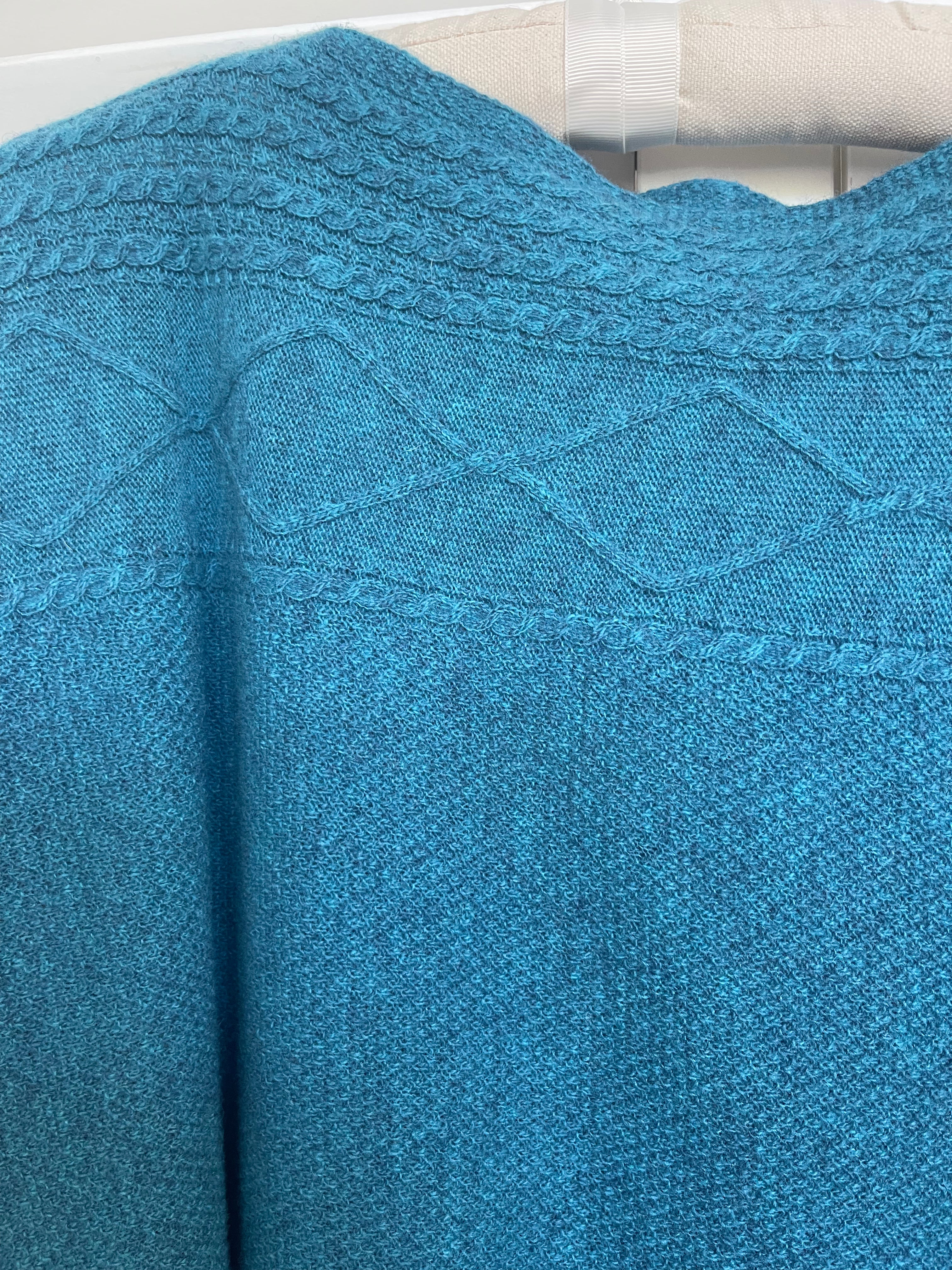 Boat Neck Cable Knit - TEAL