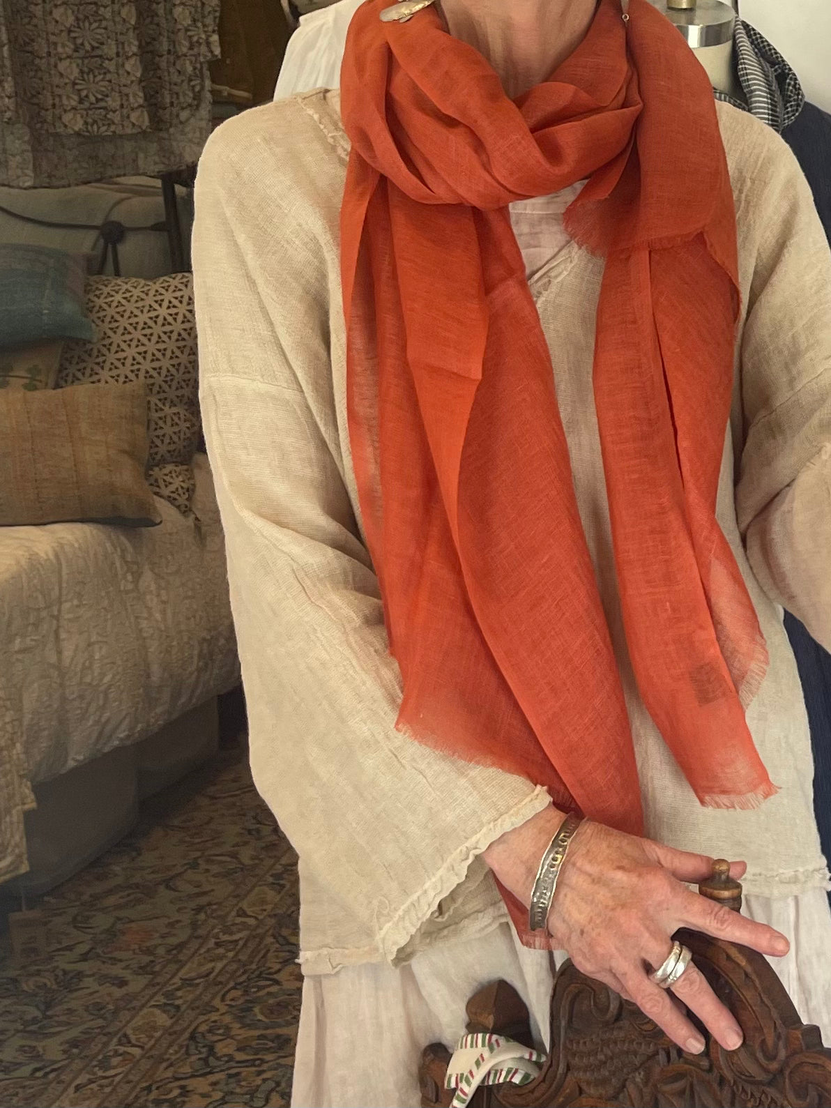 Linen Scarf - Sienna