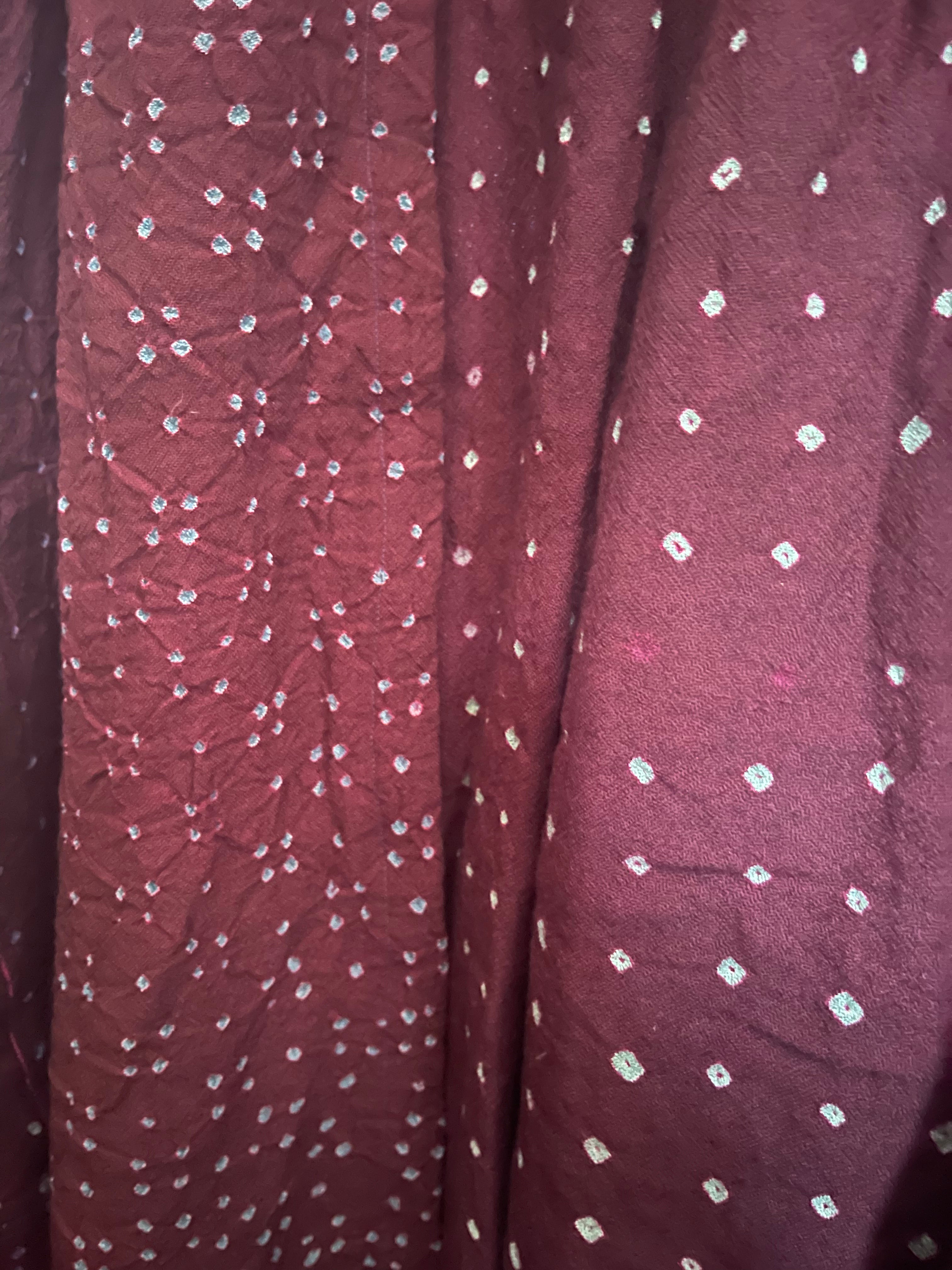 Miraj 131 - Magenta Bandhani Wool Dress
