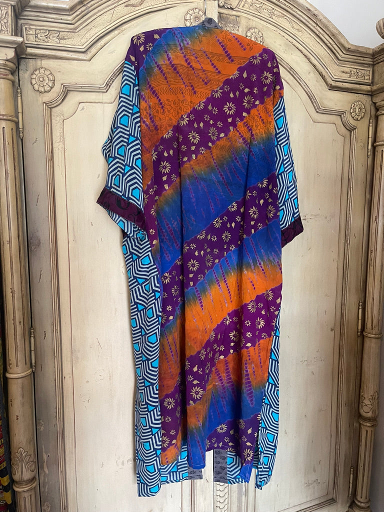 SILK SARI JACKET - Aztec Party