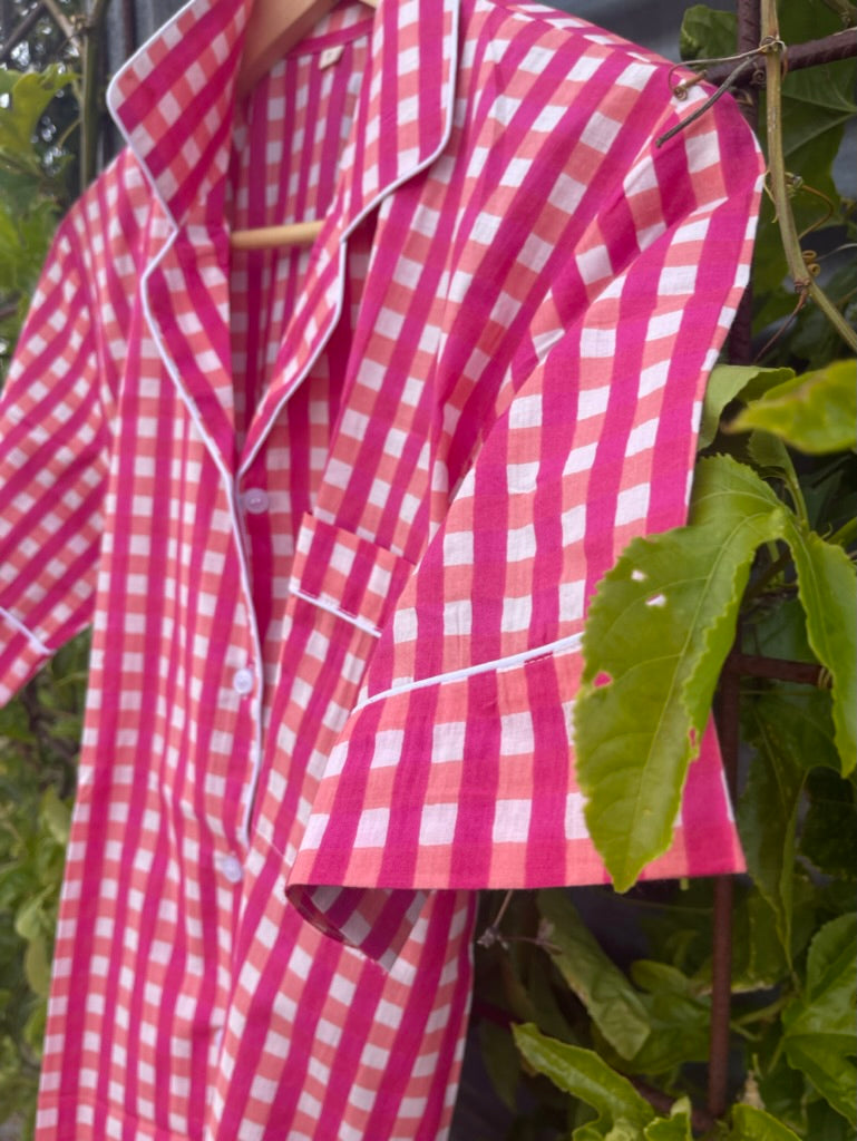 PYJAMAS Long - Doris Day Pink Check