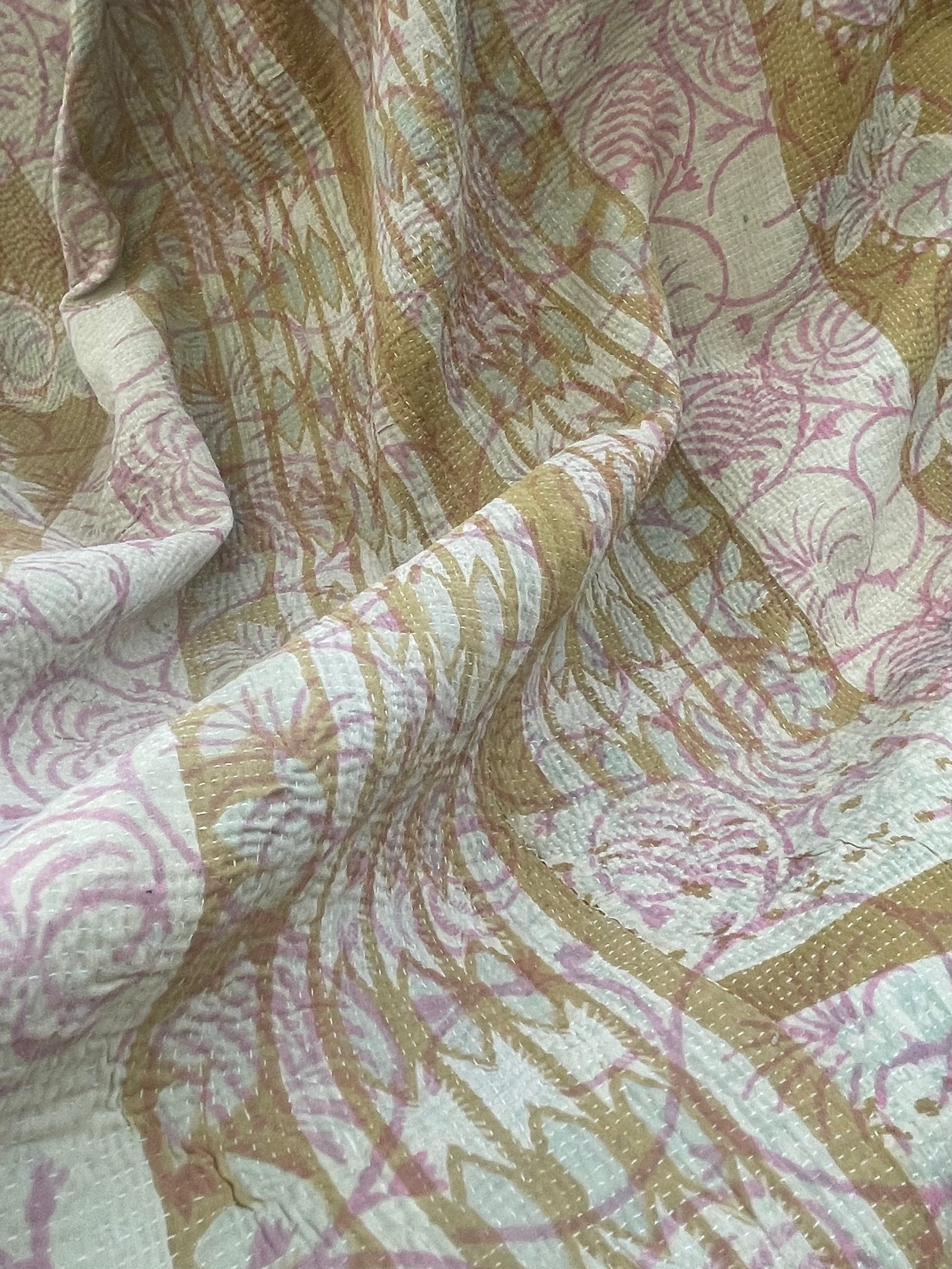 VINTAGE KANTHA - French Floral | Sunny Reflection