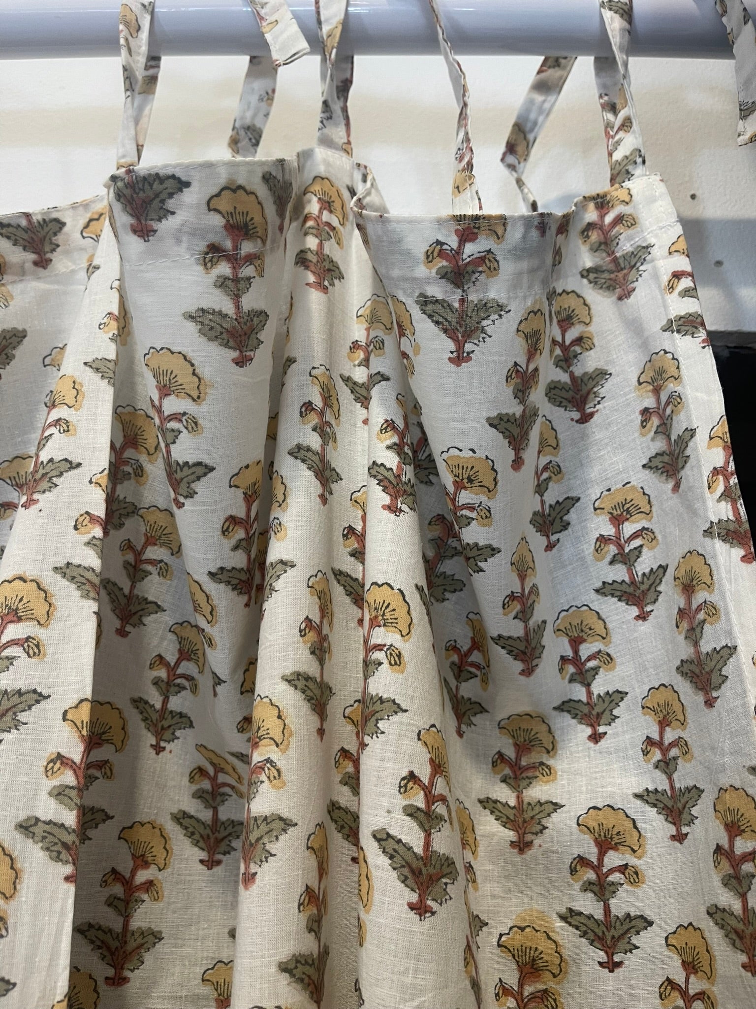 Hand block Printed Curtain - Summer Marigold