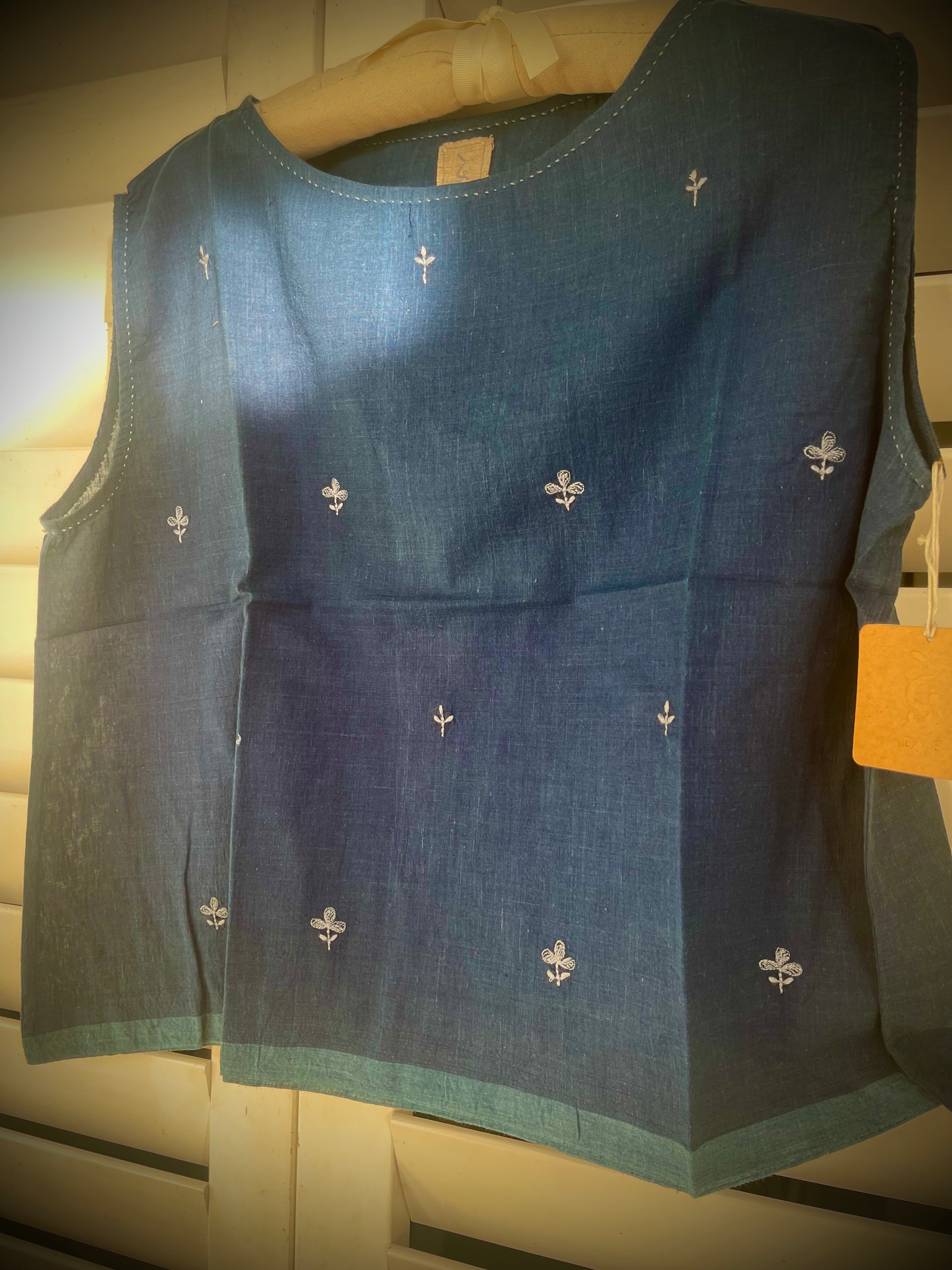 AISHANI COTTON TOP - Indigo