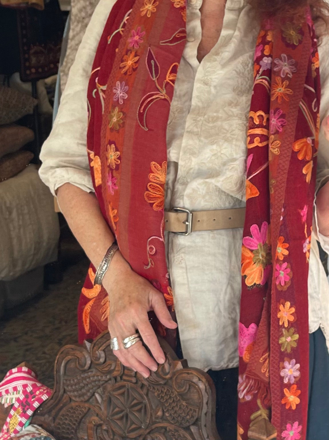 Embroidered Wool - Floral Jewel