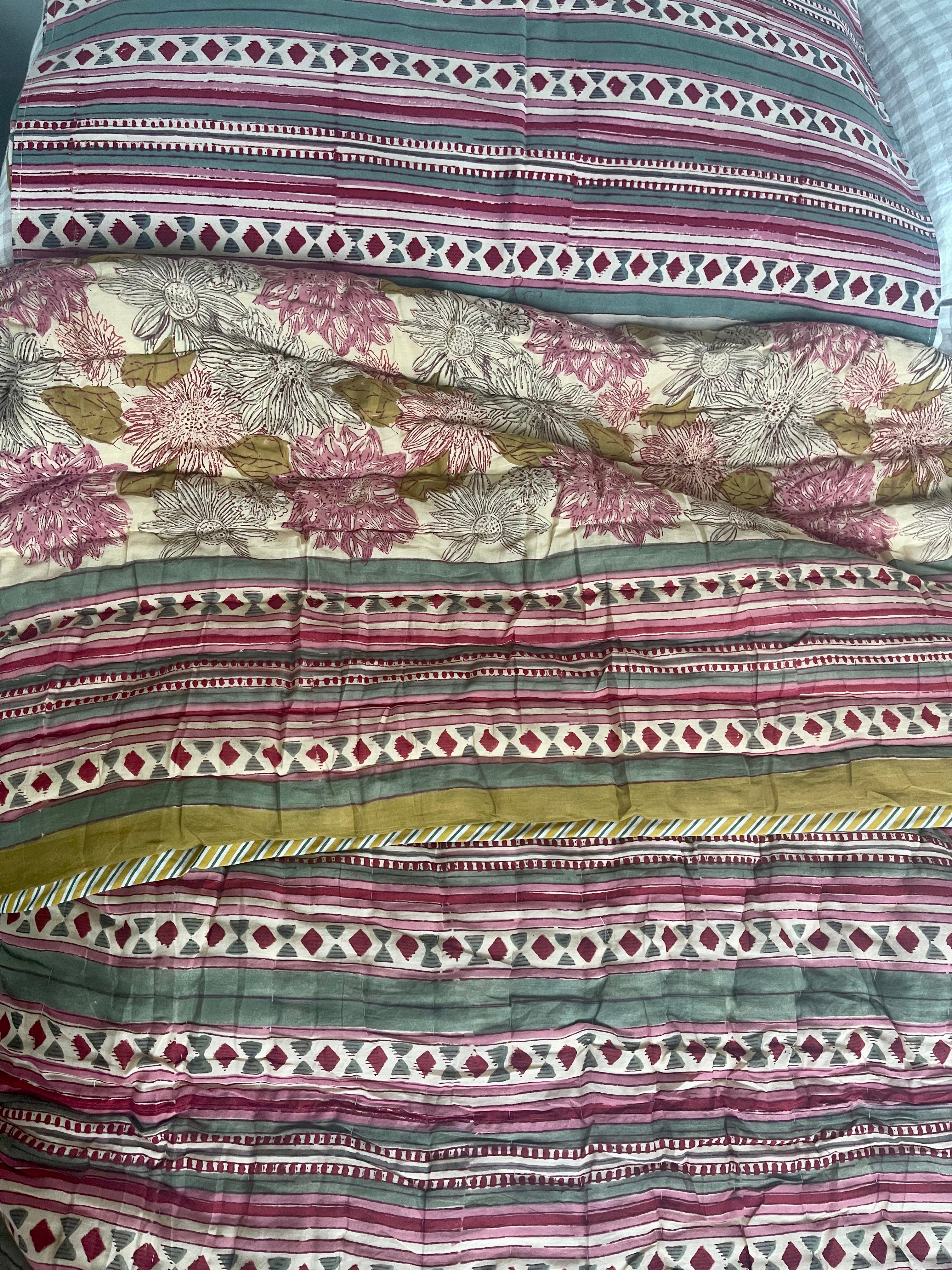 Jaipuri Cotton Quilt - GENTLE AUTUMN