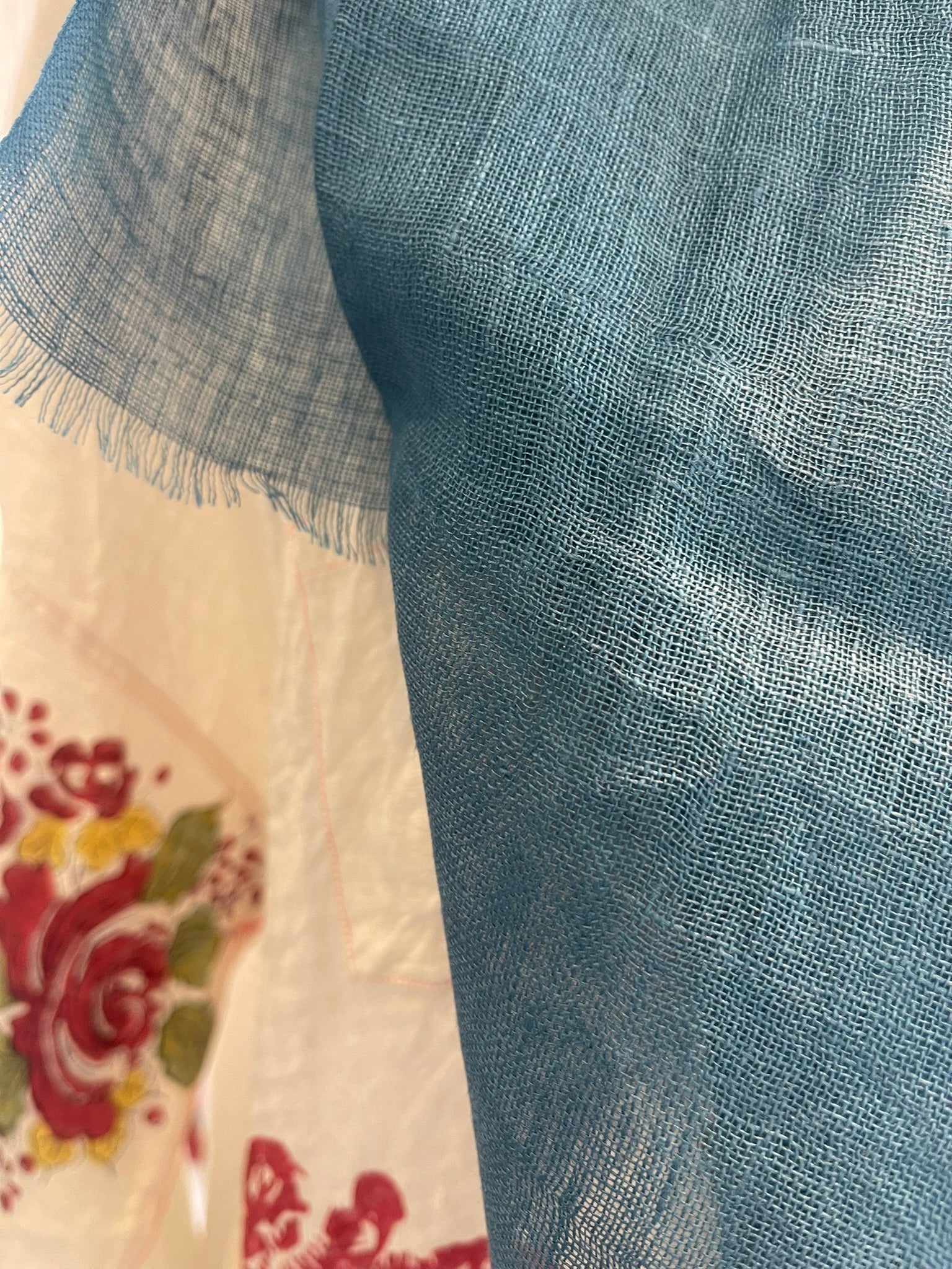 Linen Scarf - Teal