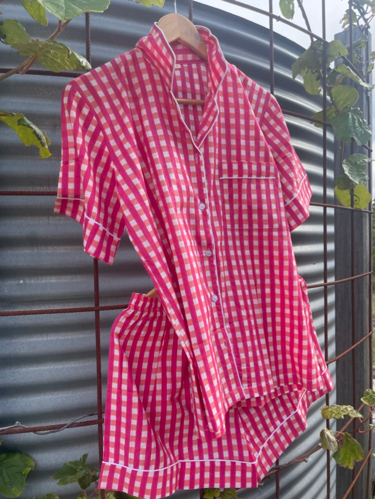 PYJAMAS Short- Doris Day Pink Check