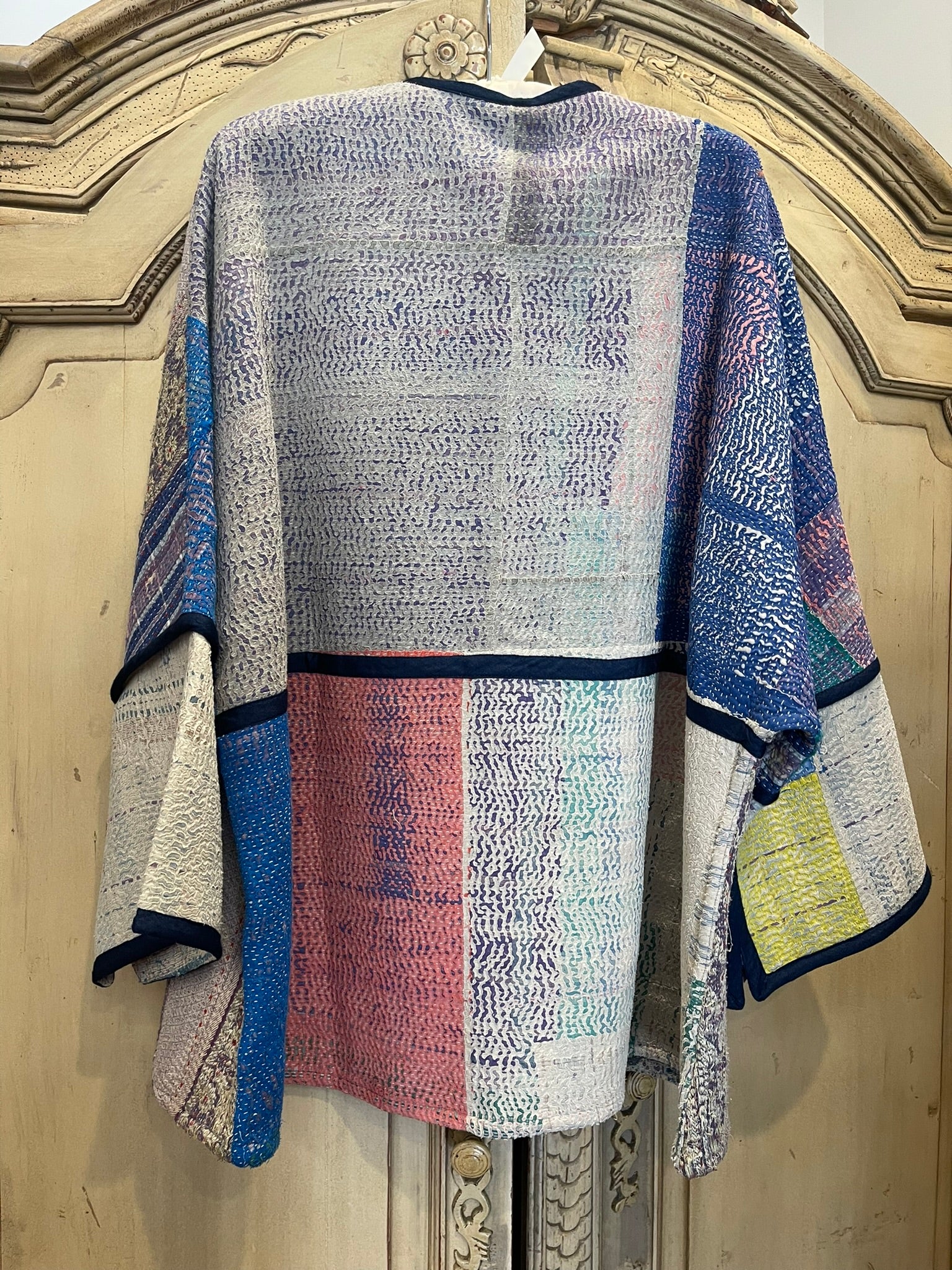 Reversible Vintage Kantha Jacket - CLOUDBURST