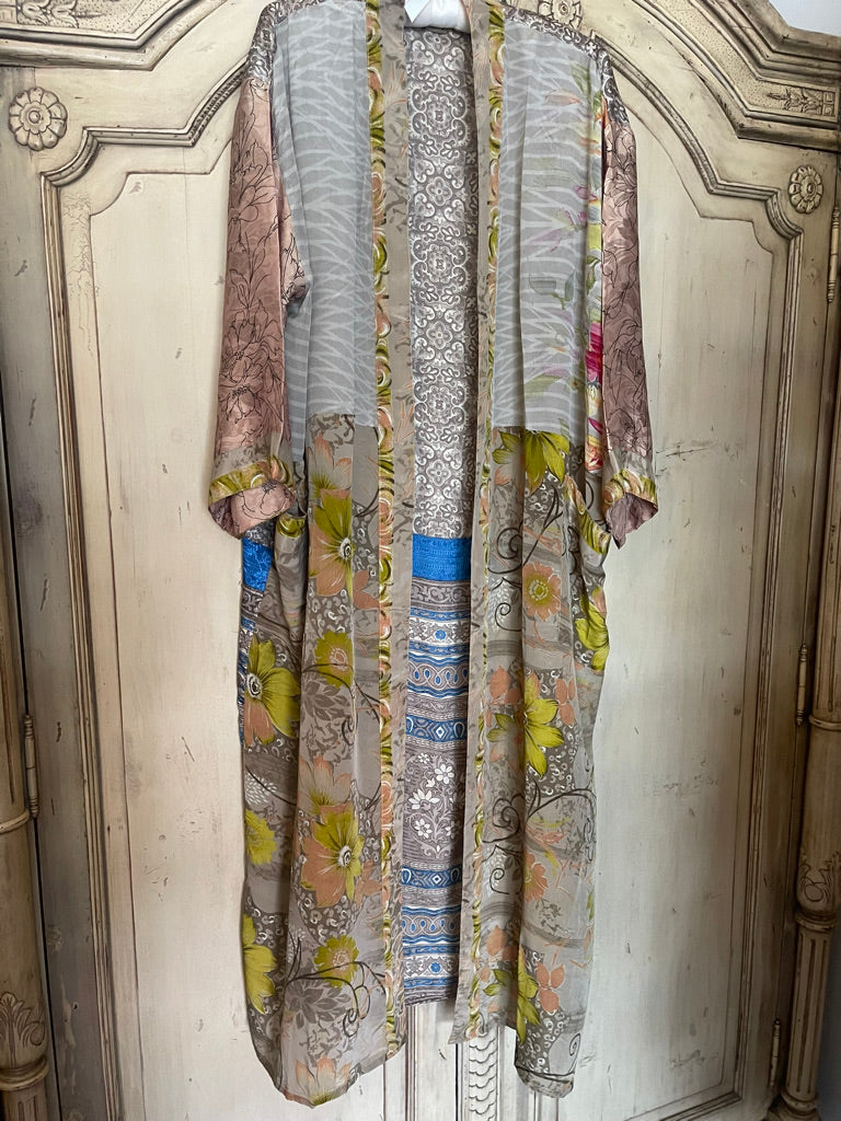 SILK SARI JACKET - A Touch of Blue
