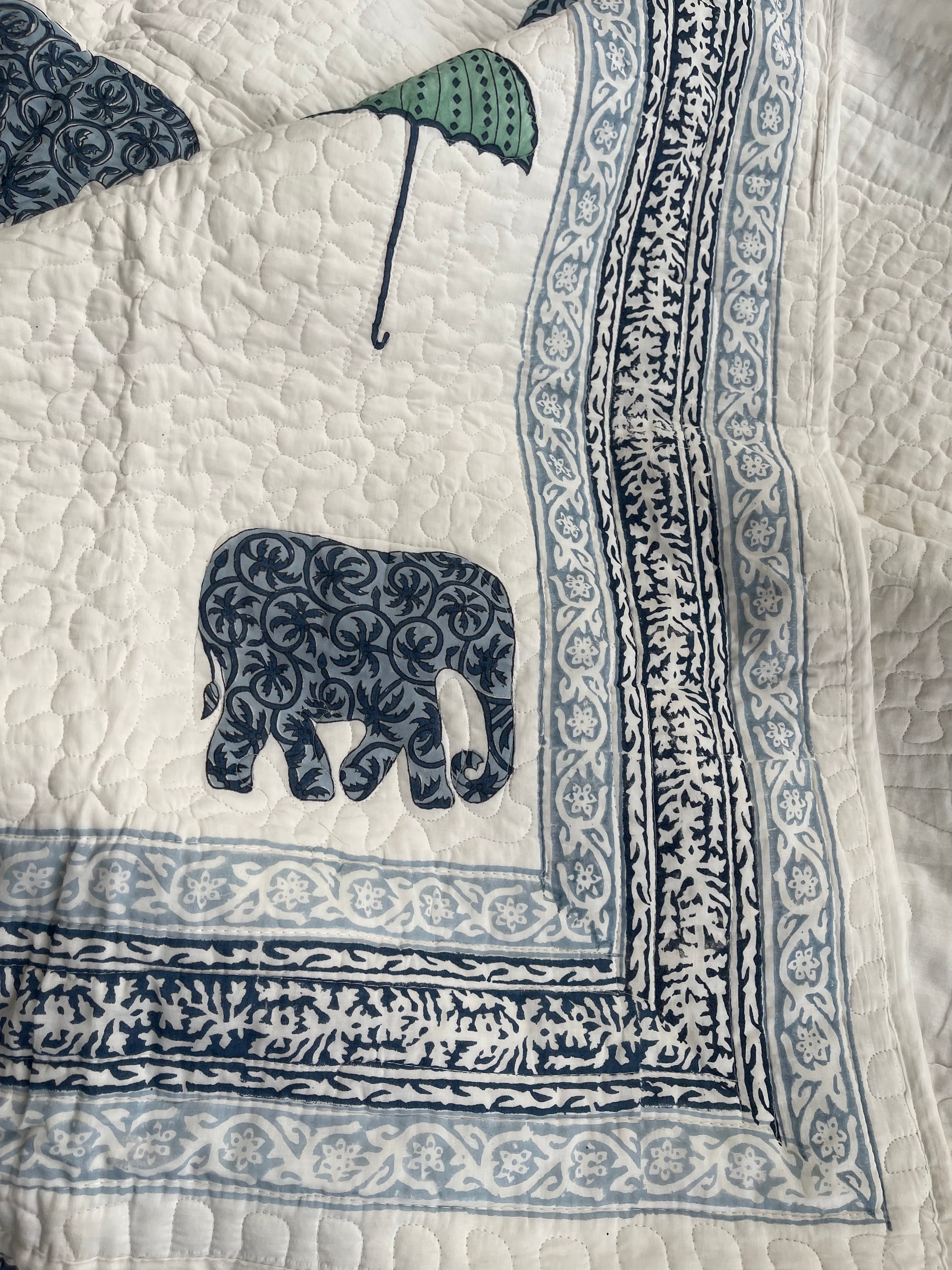 Cotton Quilt - Elephant Walk