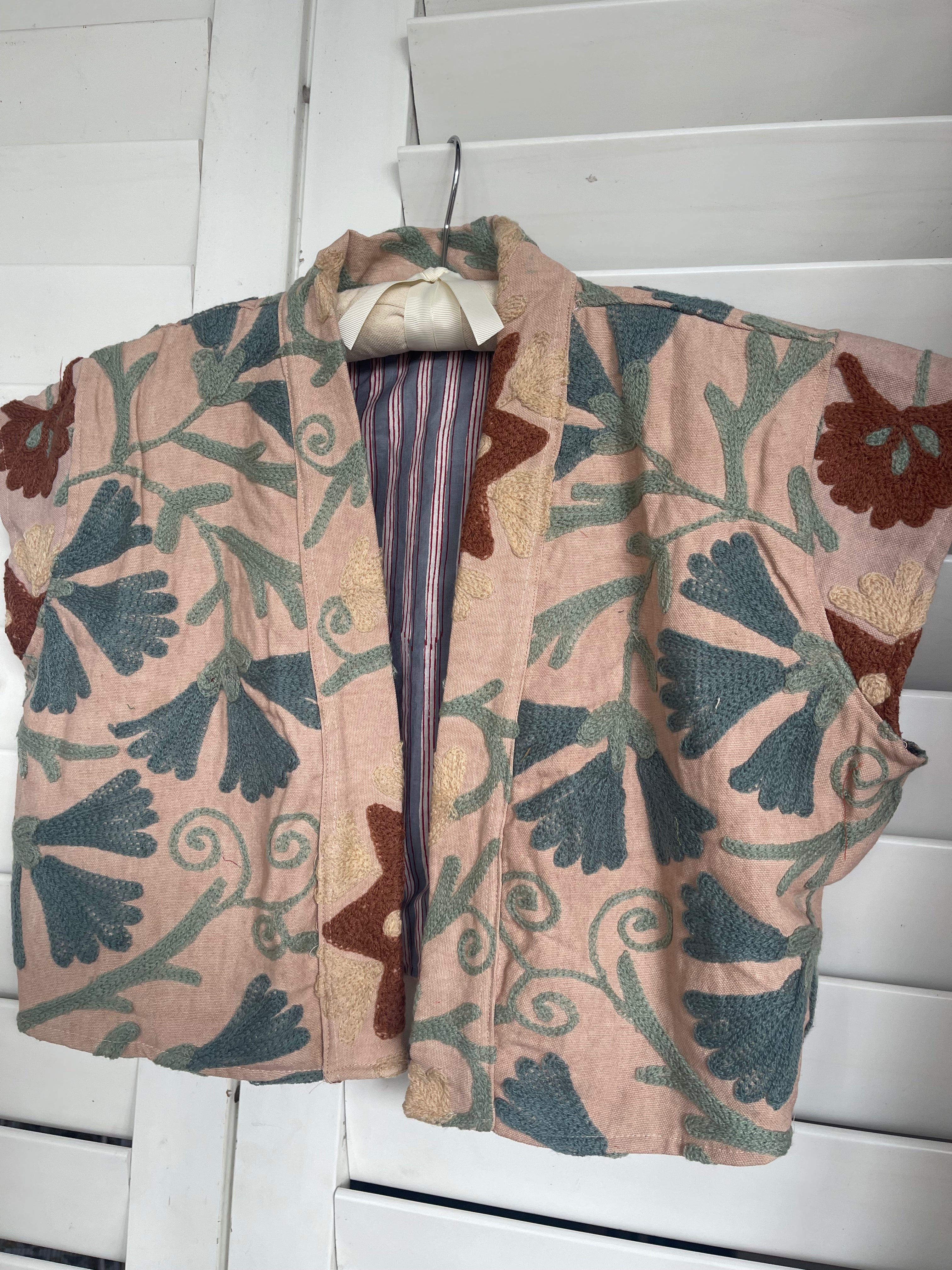 Capped Sleeve Top - Summer Beach