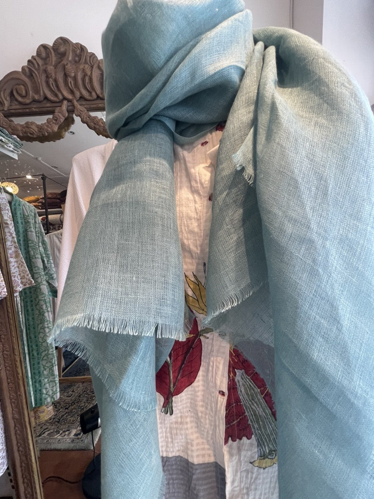 Linen Scarf - Lagoon