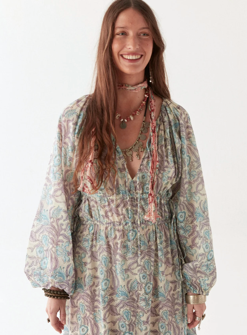 FLORA DRESS - Hawaiian Blue