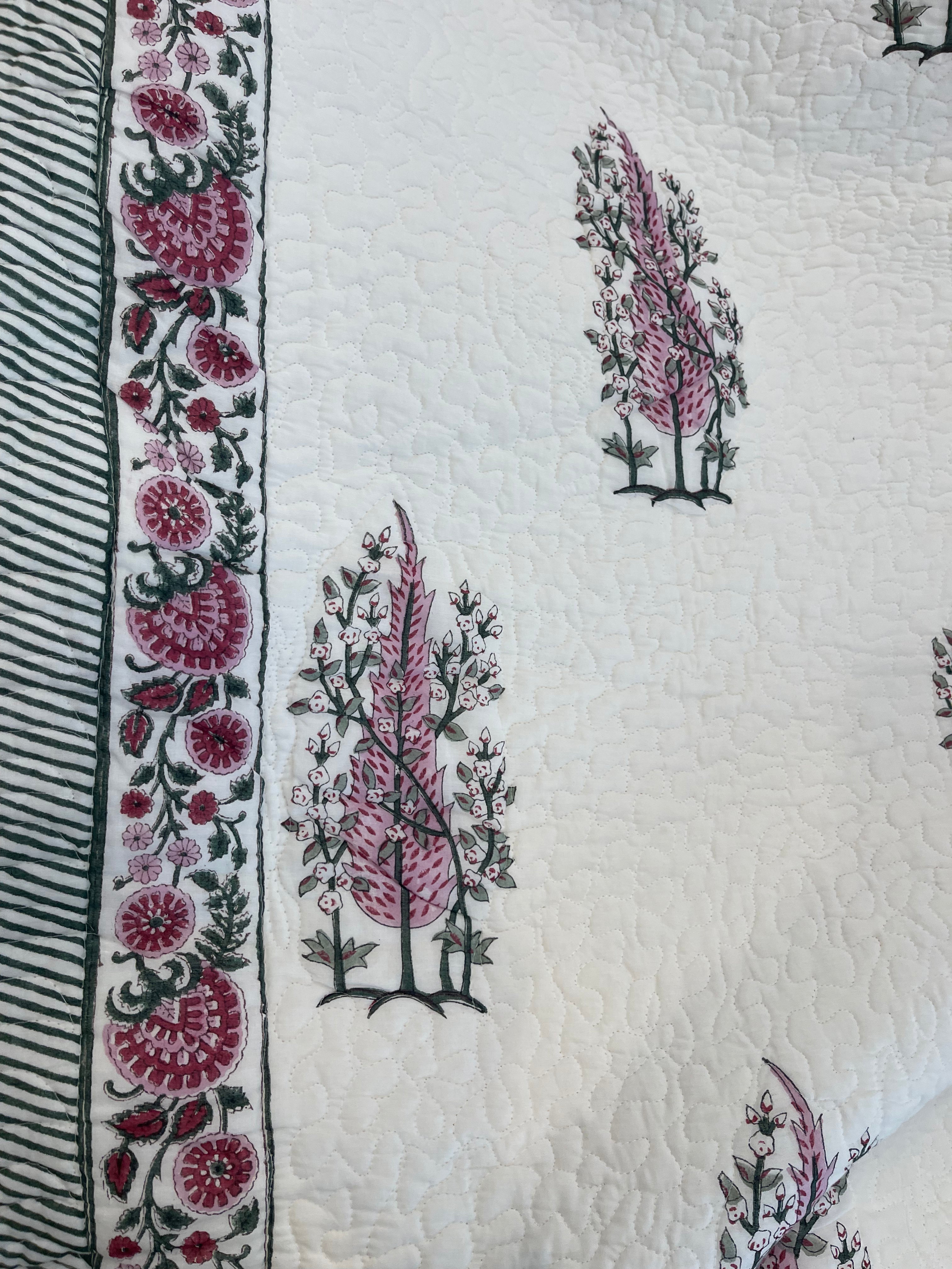 Cotton Quilt - Pink Cypress