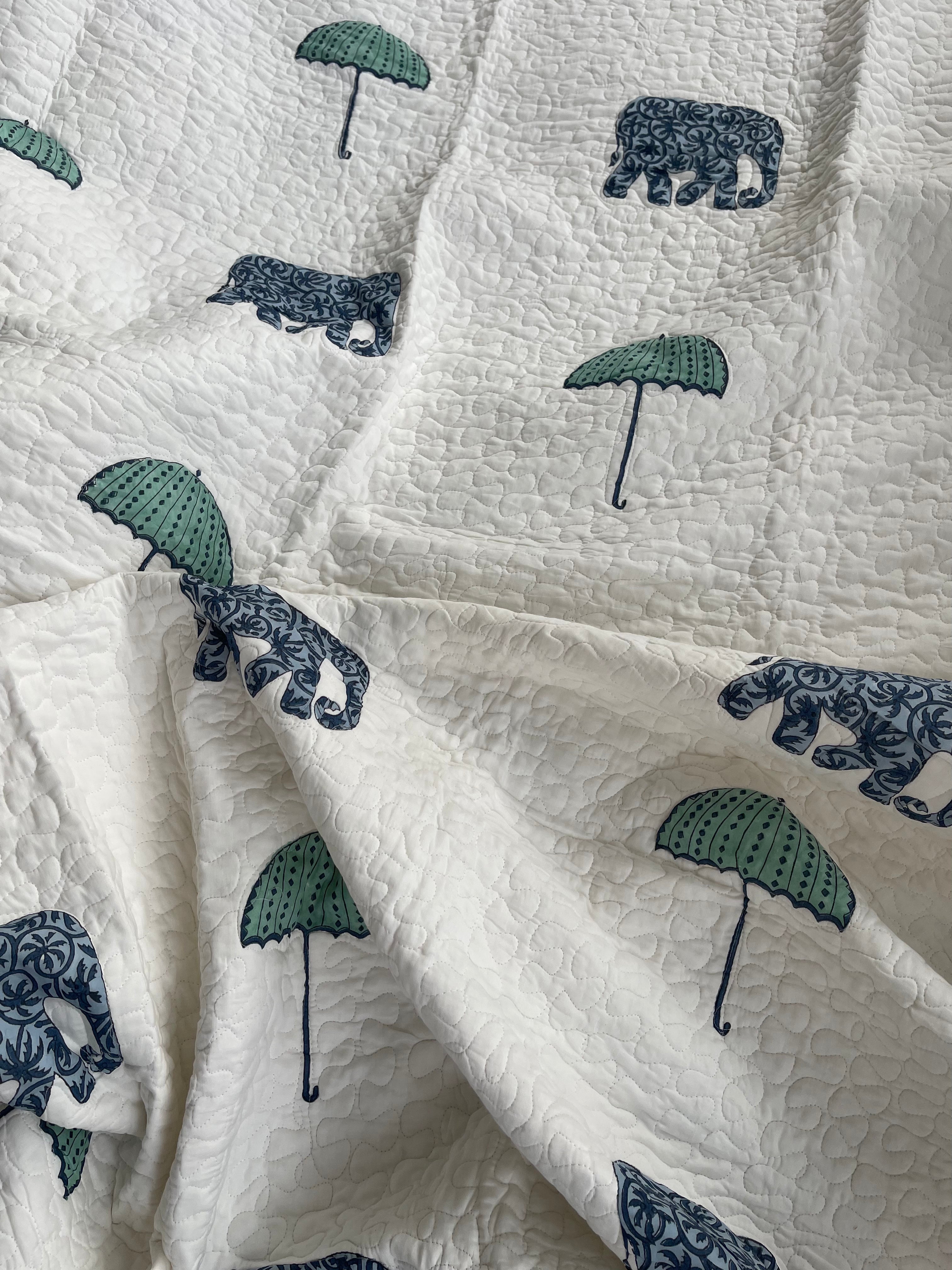 Cotton Quilt - Elephant Walk