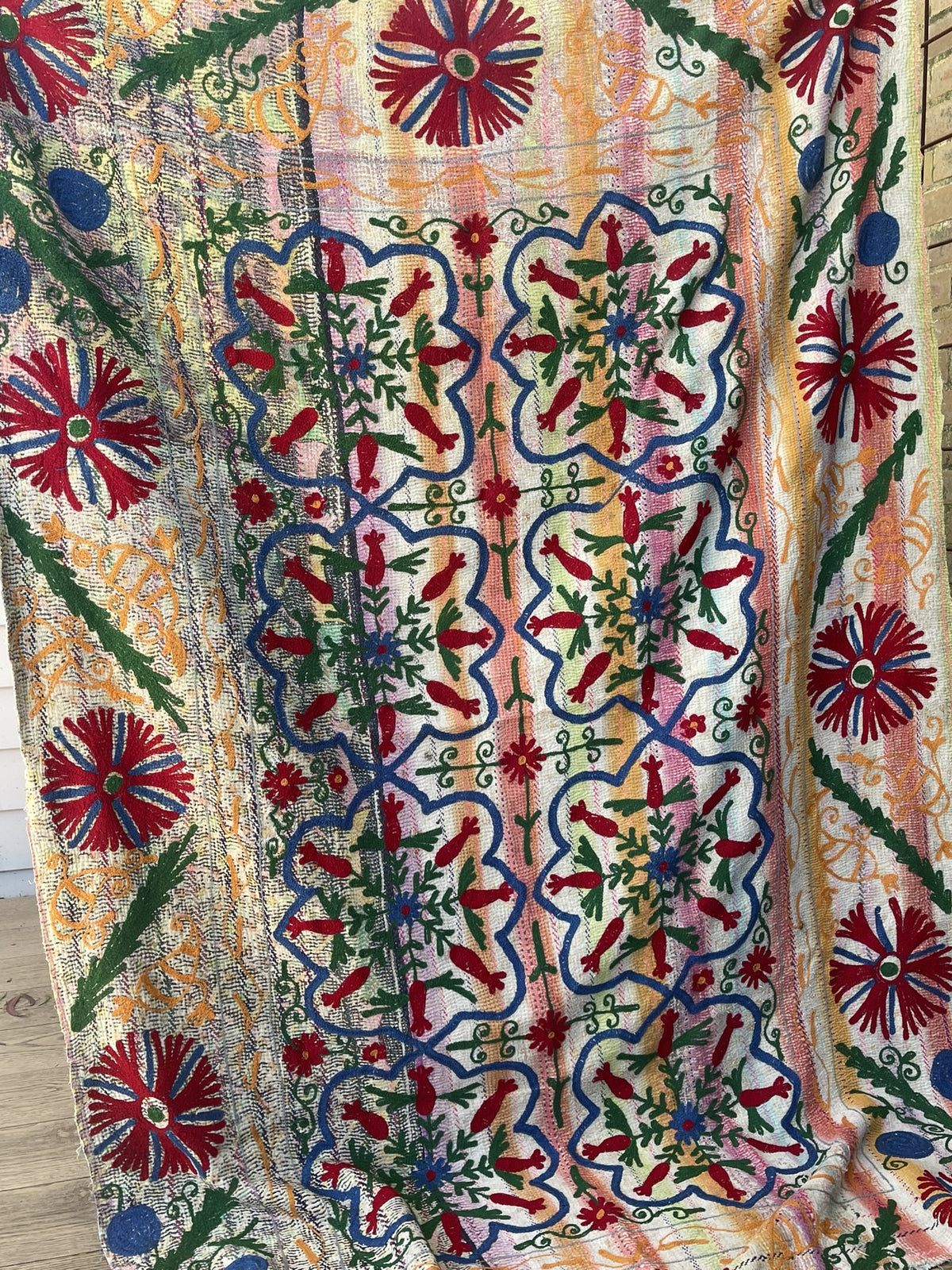 Suzani Vintage Kantha - OCTAGONAL FLORA