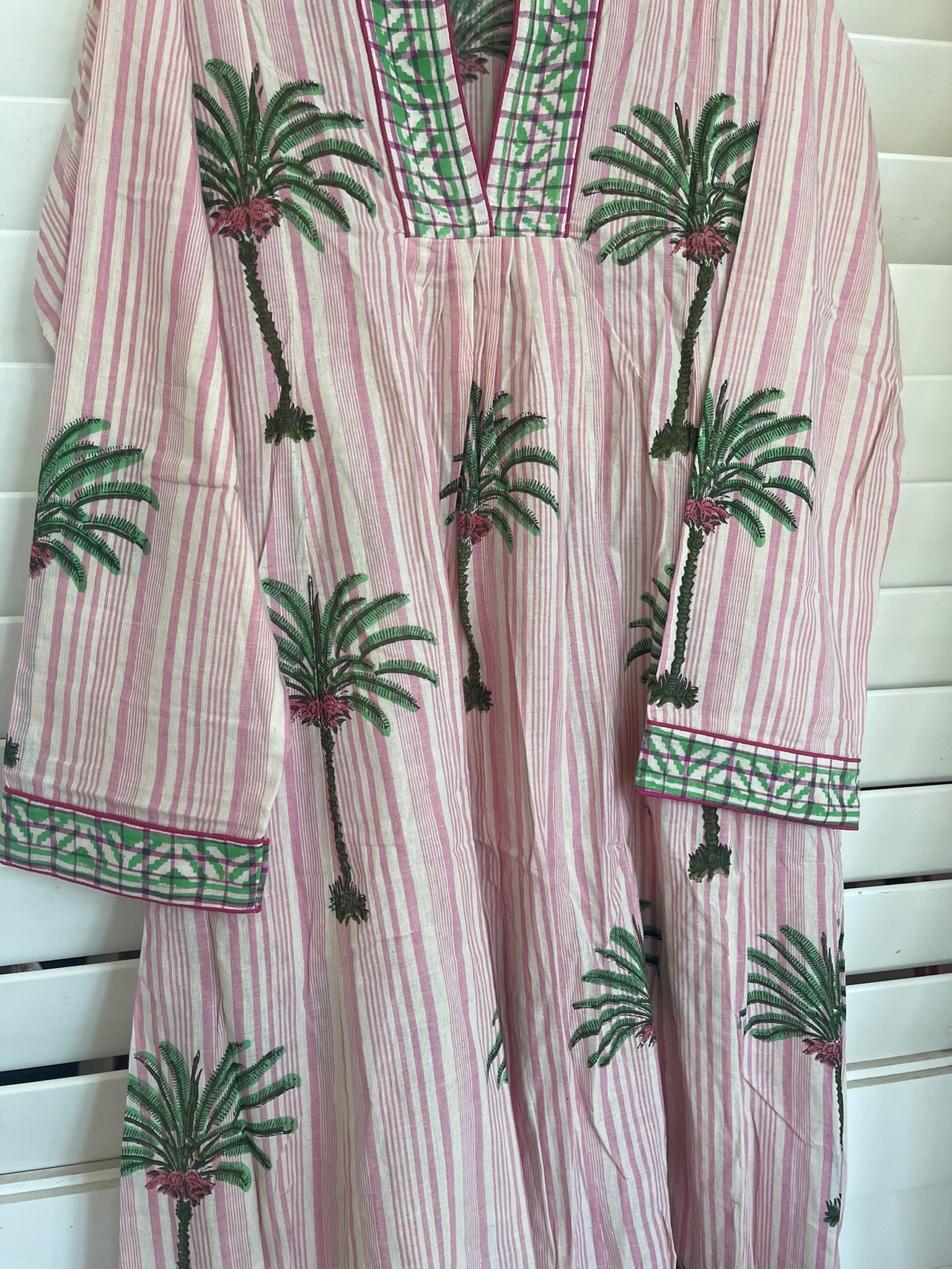 MOROCCAN BEACH KAFTAN - Green Palm