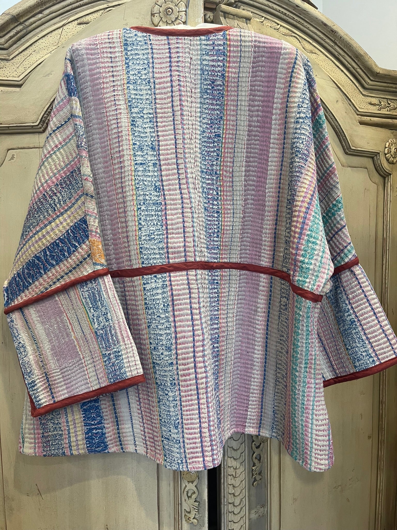 Reversible Vintage Kantha Jacket - COASTAL SUMMER