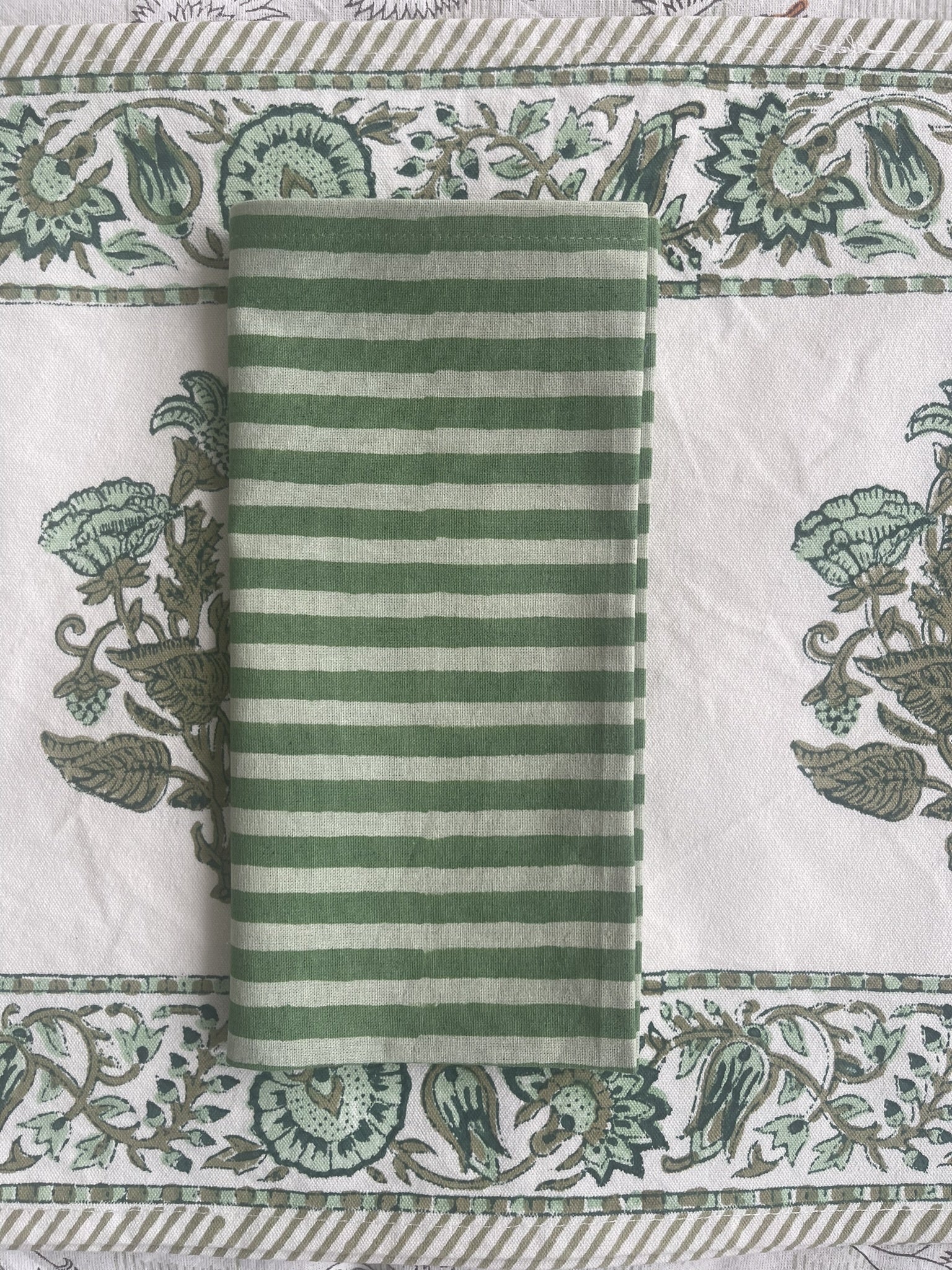 Napkins - Mint Green Stripe