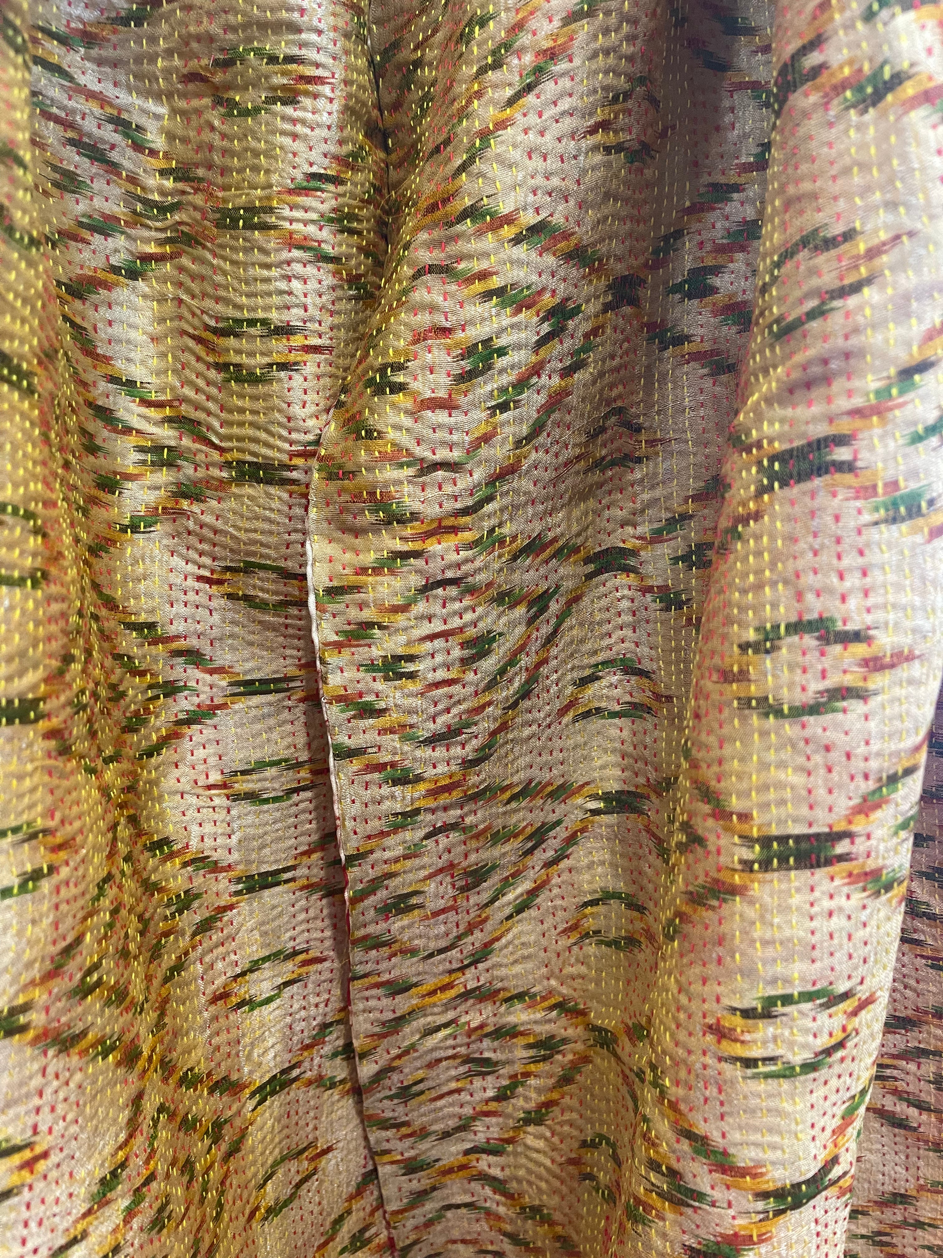 Kantha Silk Muffler - Desert Ikat