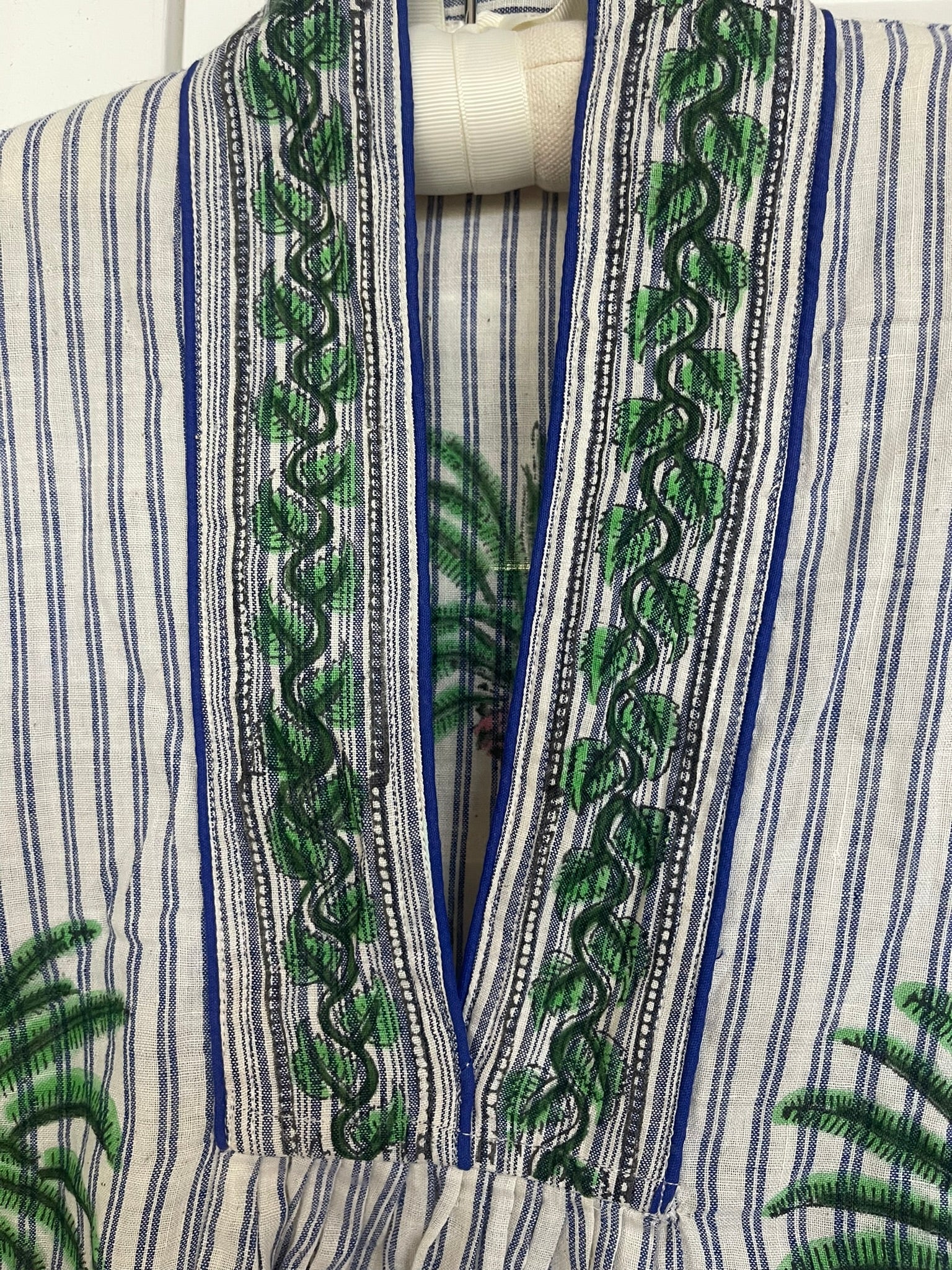 MOROCCAN BEACH KAFTAN - Blue Palm